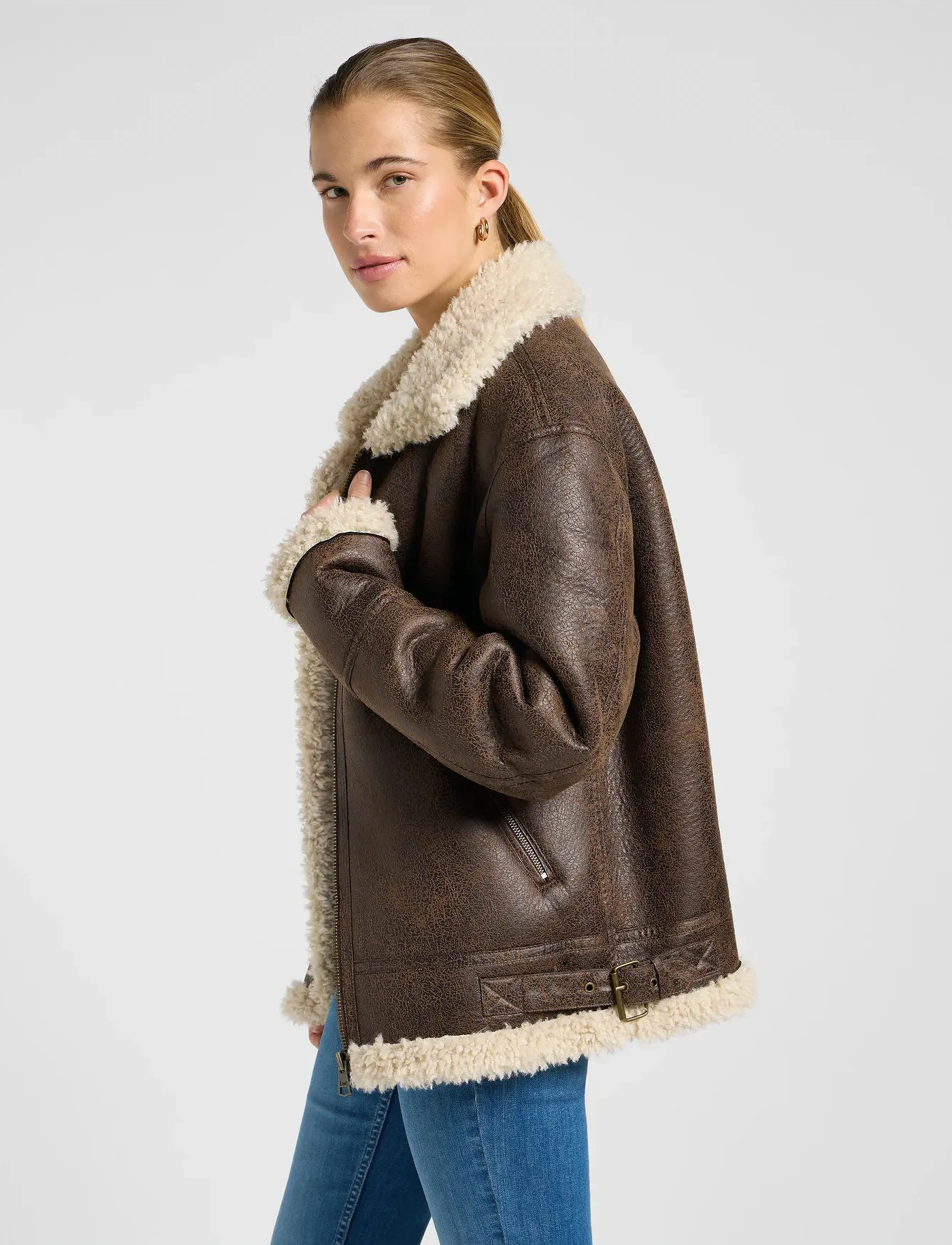 Lee Jeans - AVIATOR JACKET - ulkovaatteet - luxe brown - 4