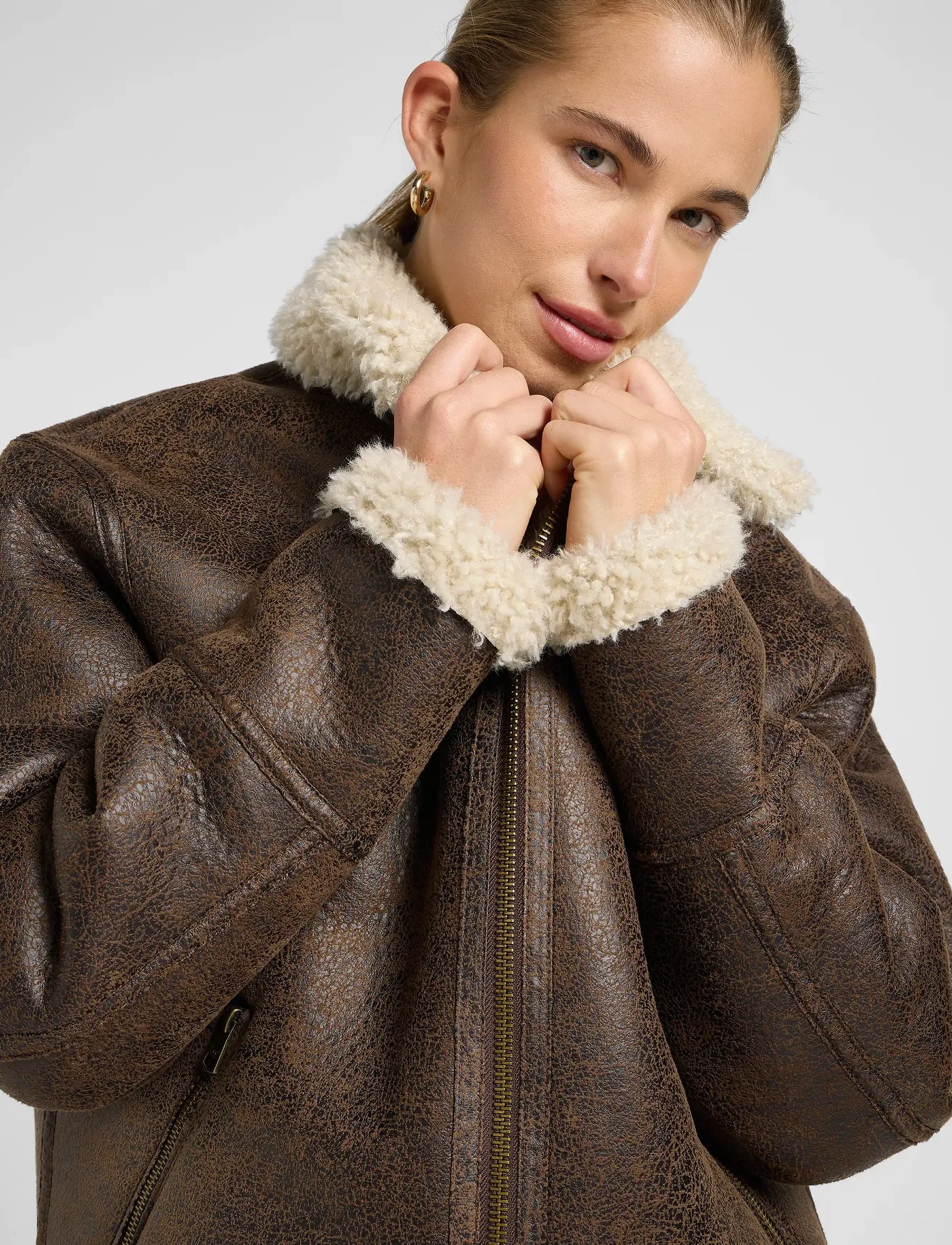 Lee Jeans - AVIATOR JACKET - ulkovaatteet - luxe brown - 5