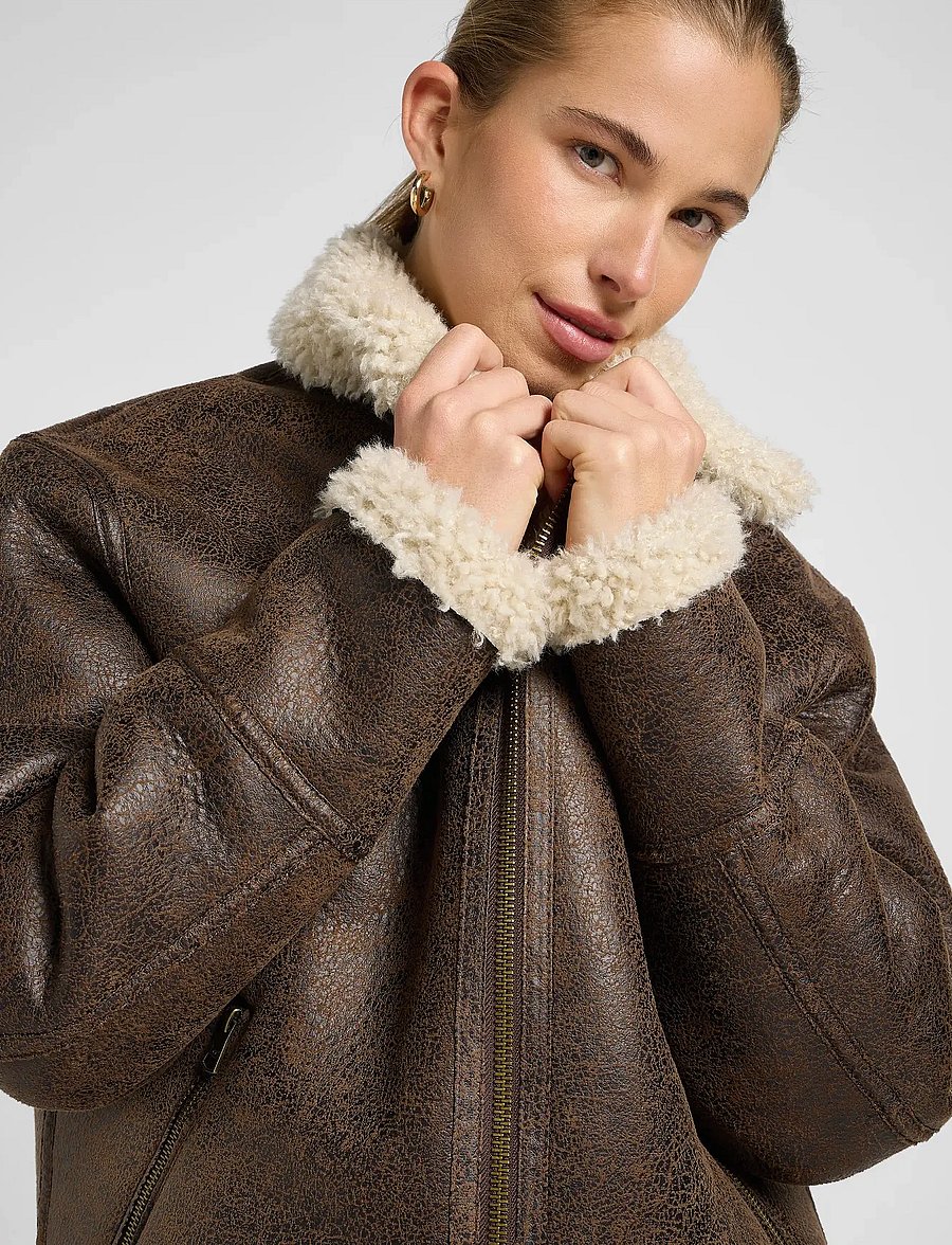 Lee Jeans - AVIATOR JACKET - frühlingsjacken - luxe brown - 5