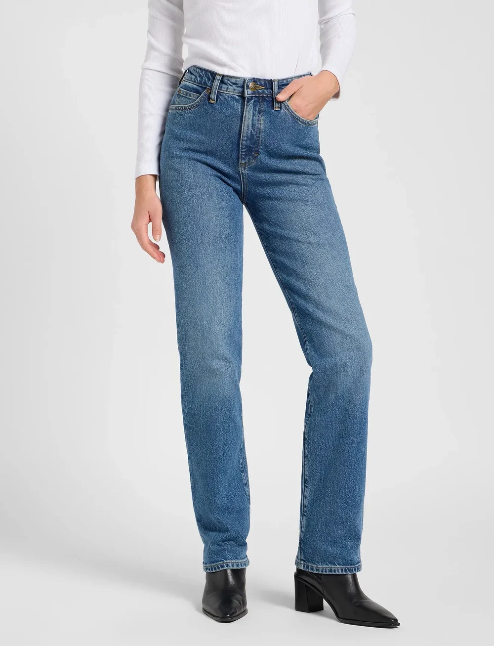 Lee Jeans - JUNE - sirge säärega teksad - rays of indigo - 0