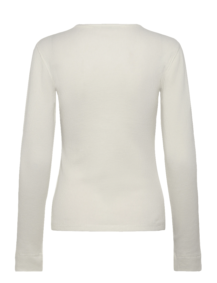Lee Jeans - WASHED WAFFLE HENLEY - strickjacken - ecru - 2