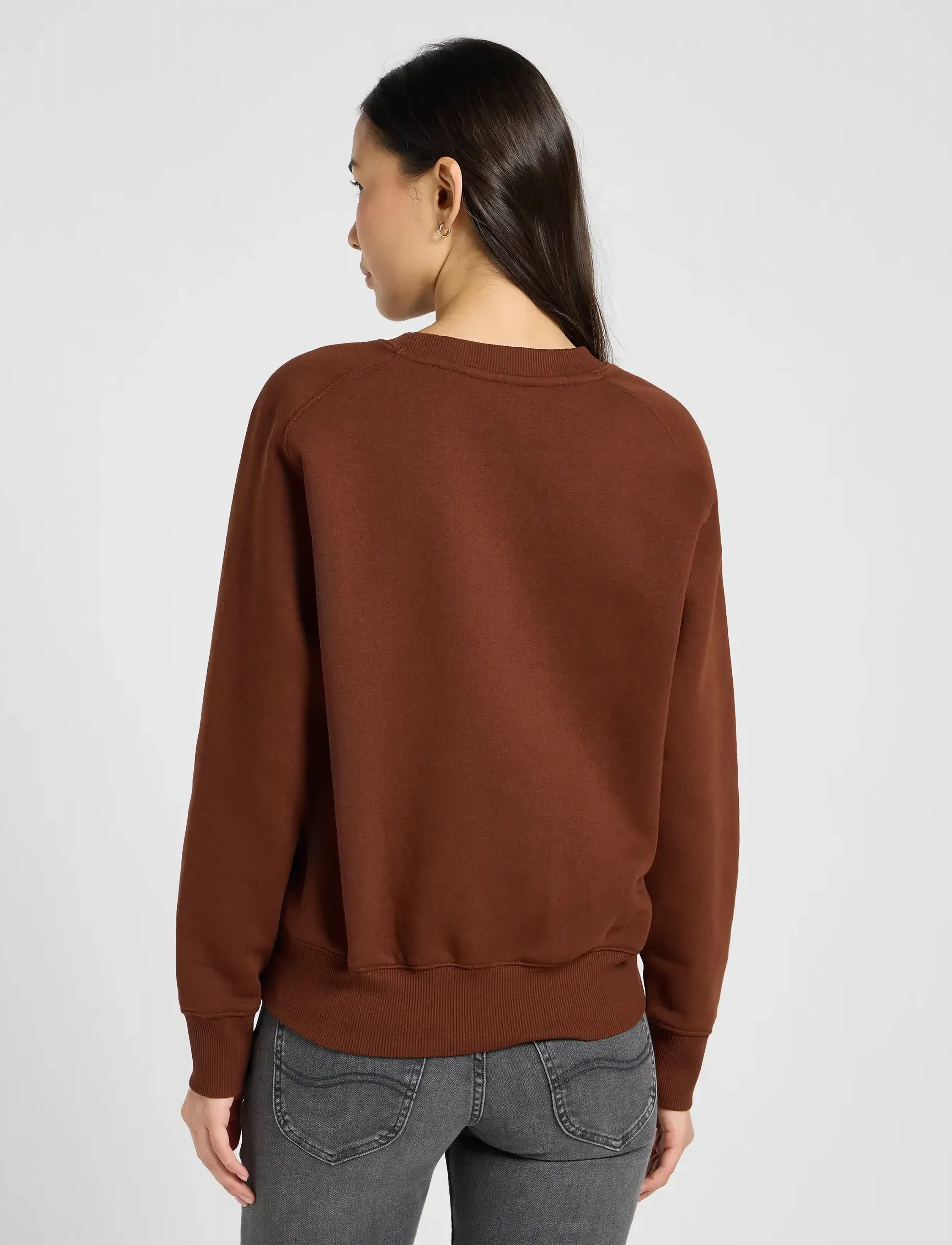 Lee Jeans - RAGLAN CREW SWS - medvilniniai megztiniai - luxe brown - 3