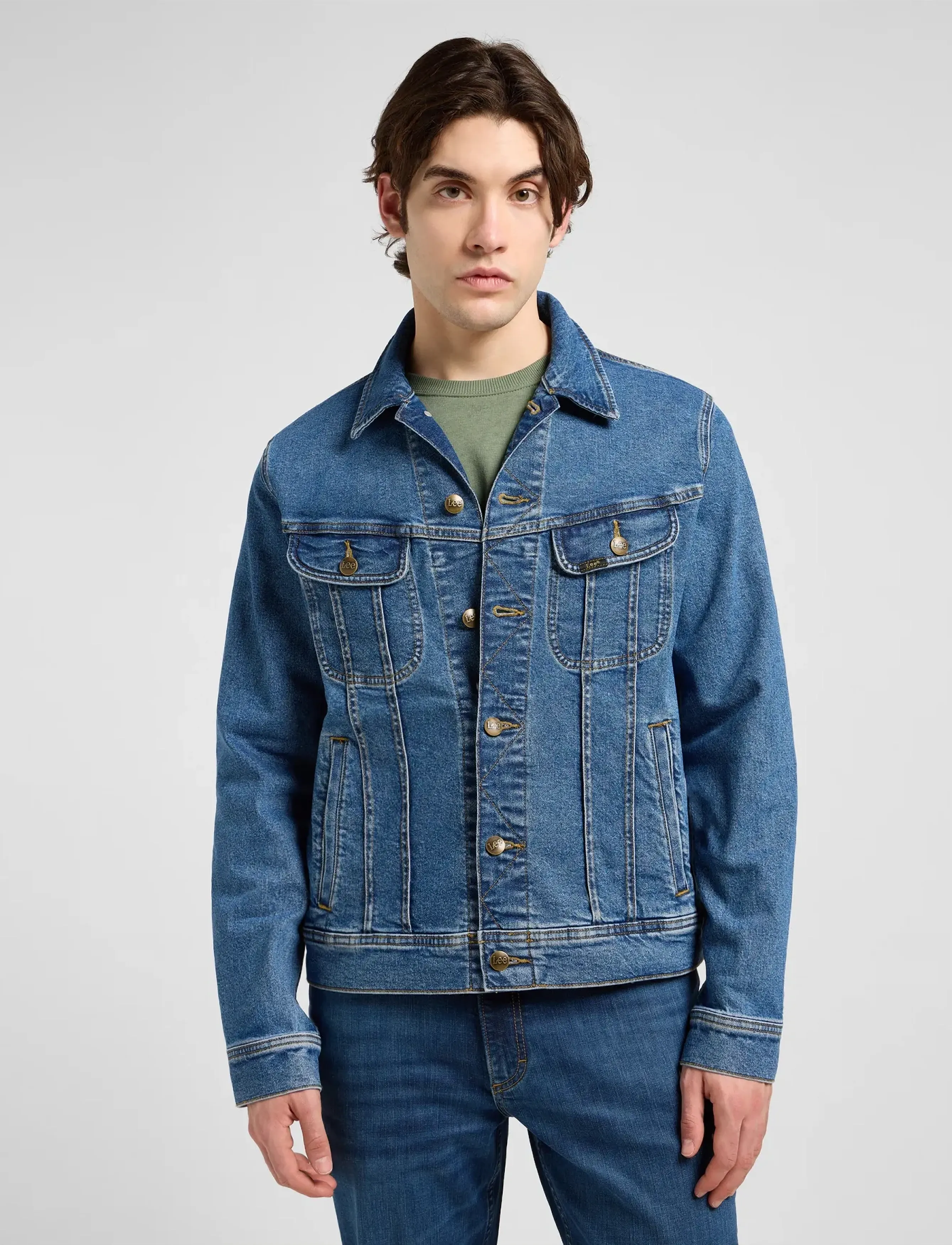 Lee Jeans Rider Jacket, M x 00, Blue, Denim > Unlined Denim Jackets, Herre