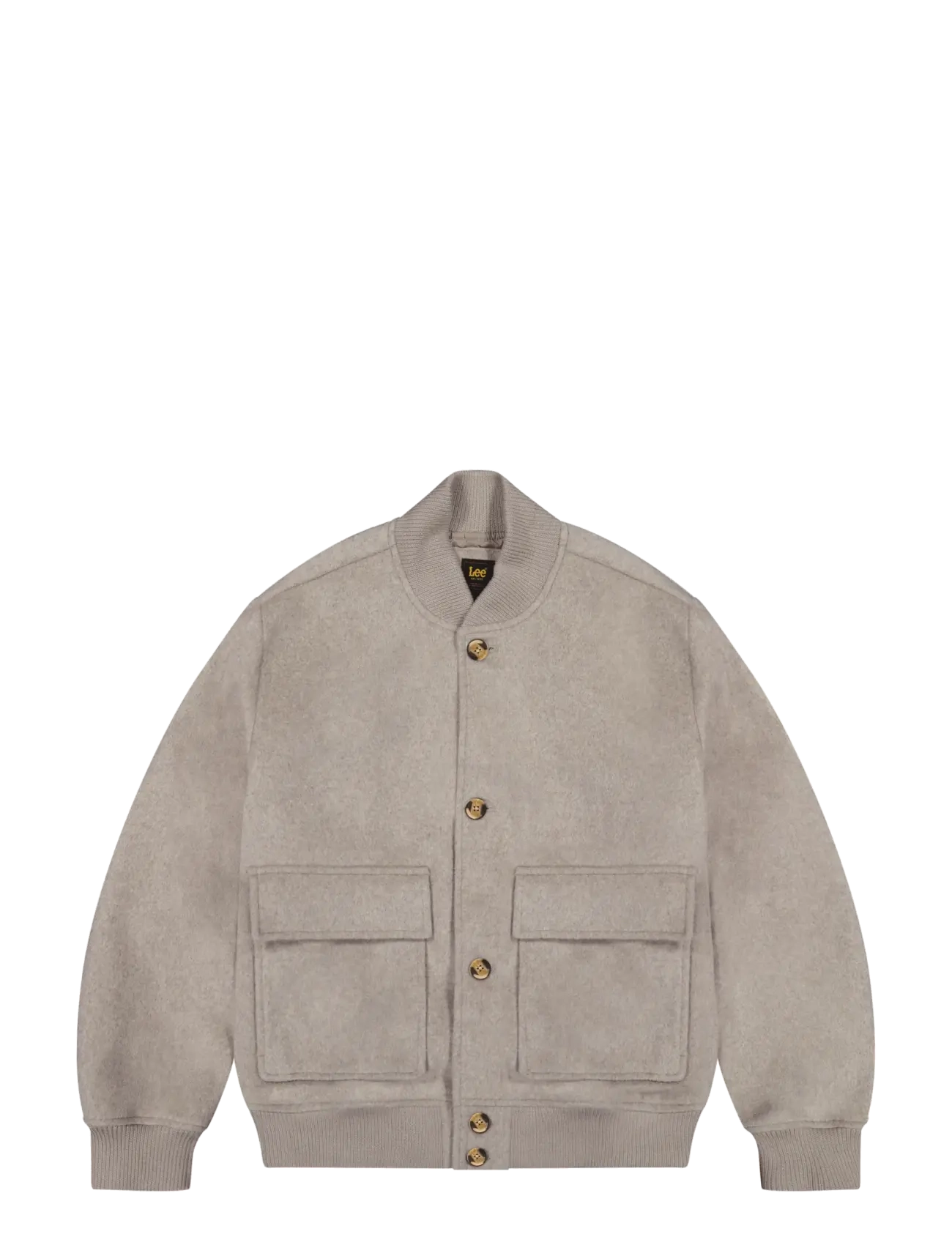 Lee Jeans WOOL BOMBER JACKET - Lee Jeans - WARM GRAY HEATHER / beige
