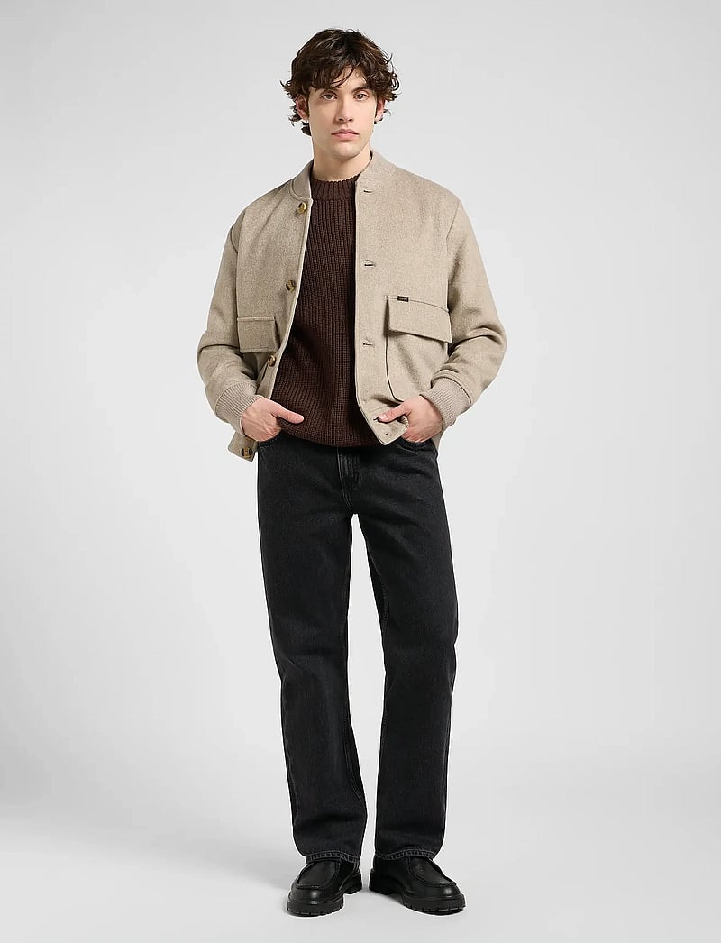 Lee Jeans - WOOL BOMBER JACKET - fall jackets - warm gray heather - 3