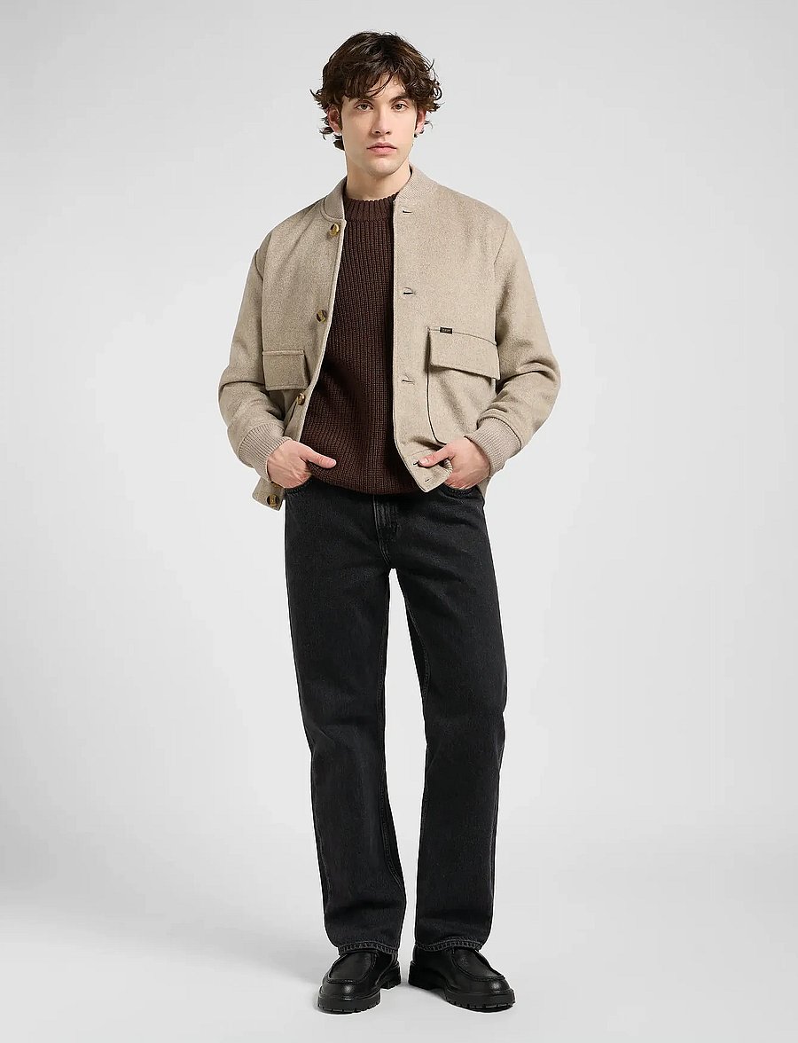 Lee Jeans - WOOL BOMBER JACKET - herbstjacken - warm gray heather - 3