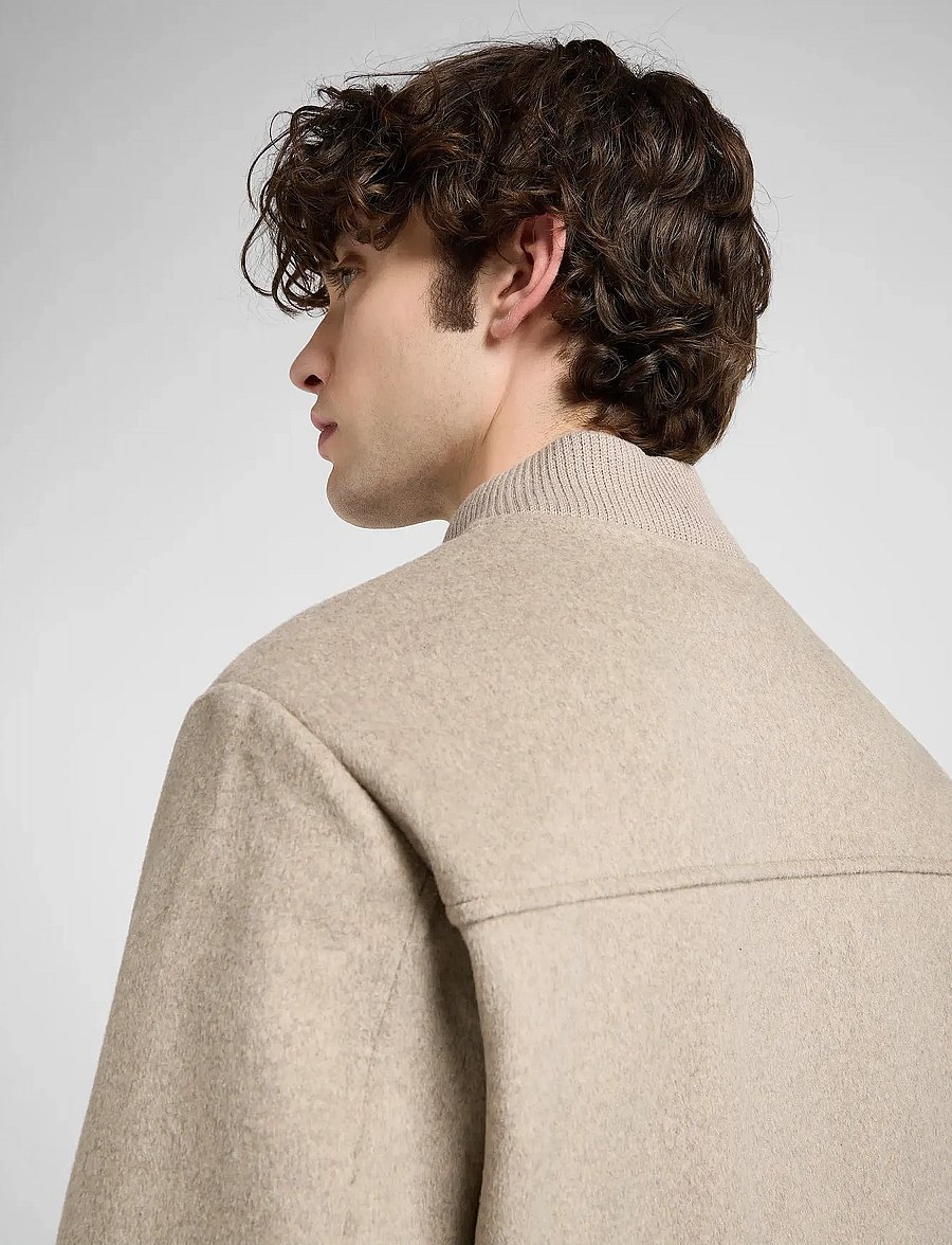 Lee Jeans - WOOL BOMBER JACKET - herbstjacken - warm gray heather - 5