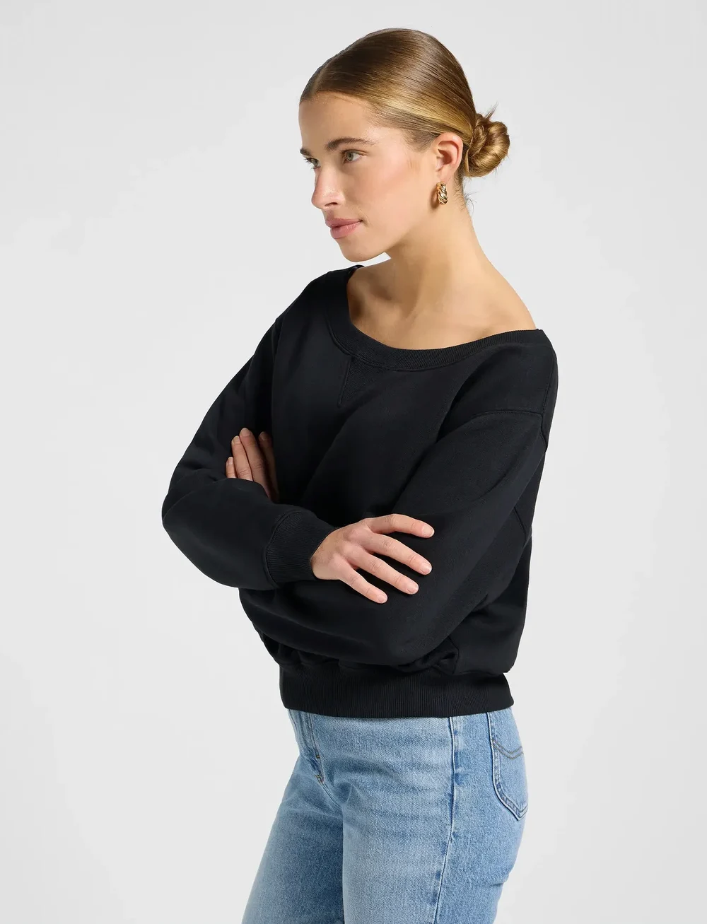 Lee Jeans - OFF SHOULDER SWS - dressipluusid - unionall black - 5