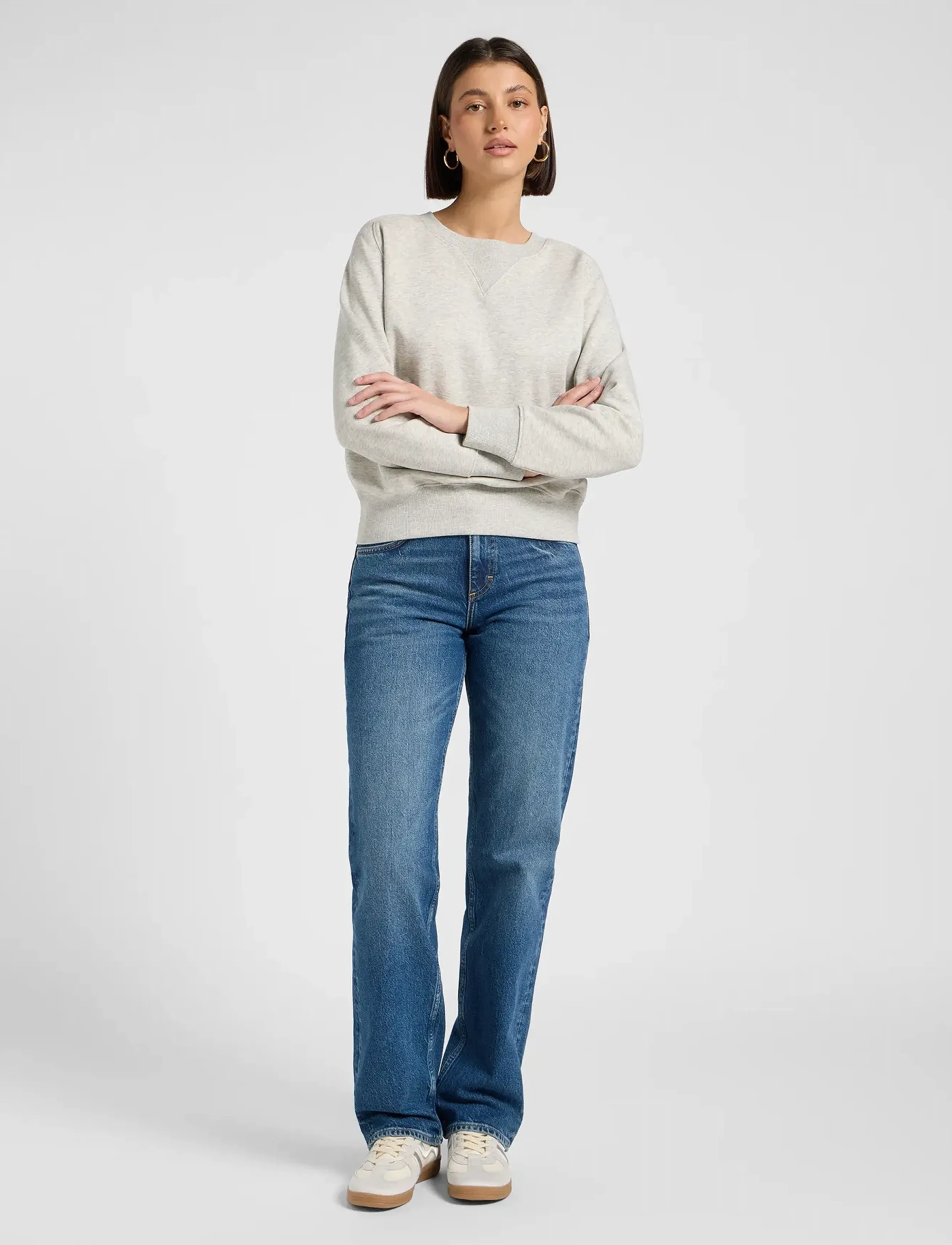 Lee Jeans - RAGLAN CREW SWS - sweatshirts - grey heather - 4