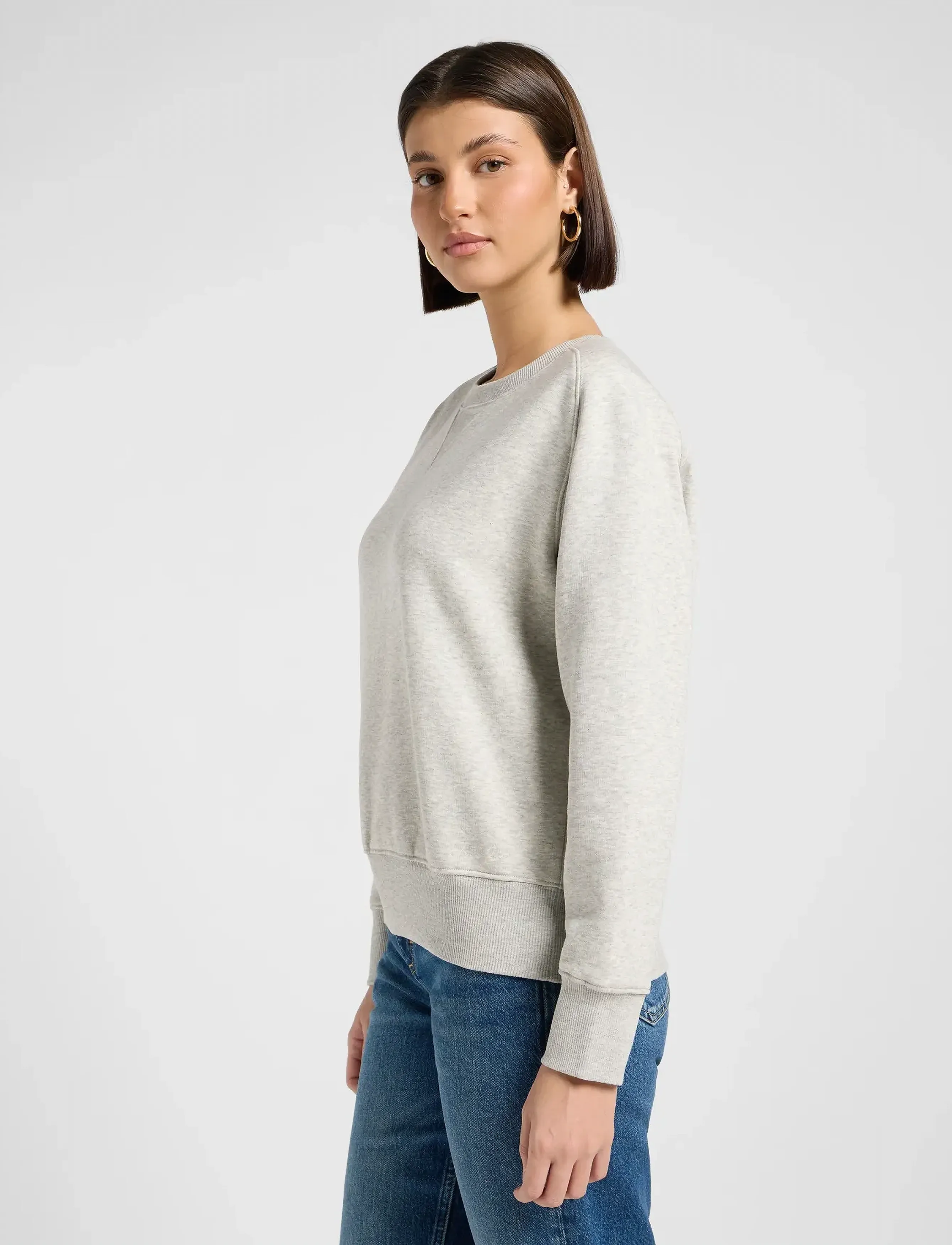 Lee Jeans - RAGLAN CREW SWS - sweatshirts - grey heather - 5