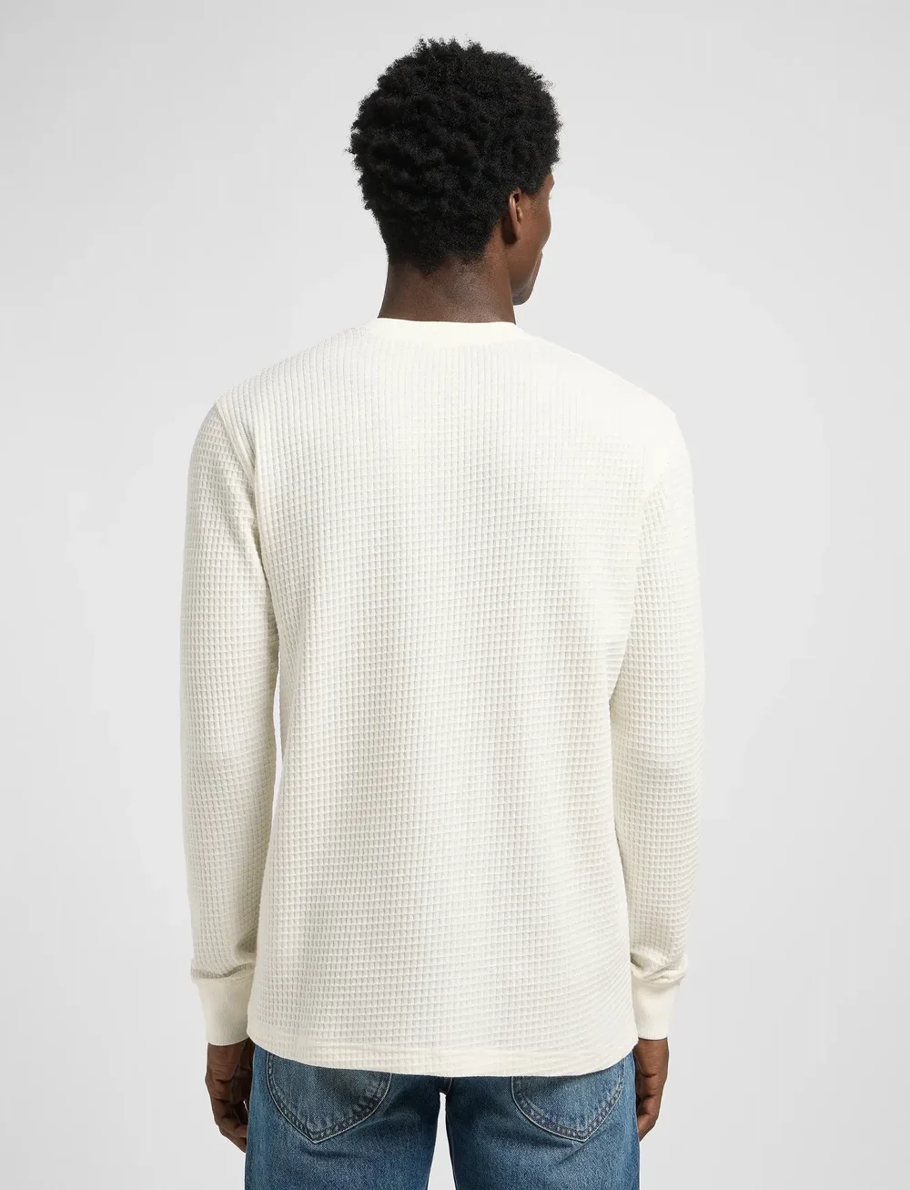 Lee Jeans - LS WAFFLE TEE - pitkähihaiset - ecru - 3