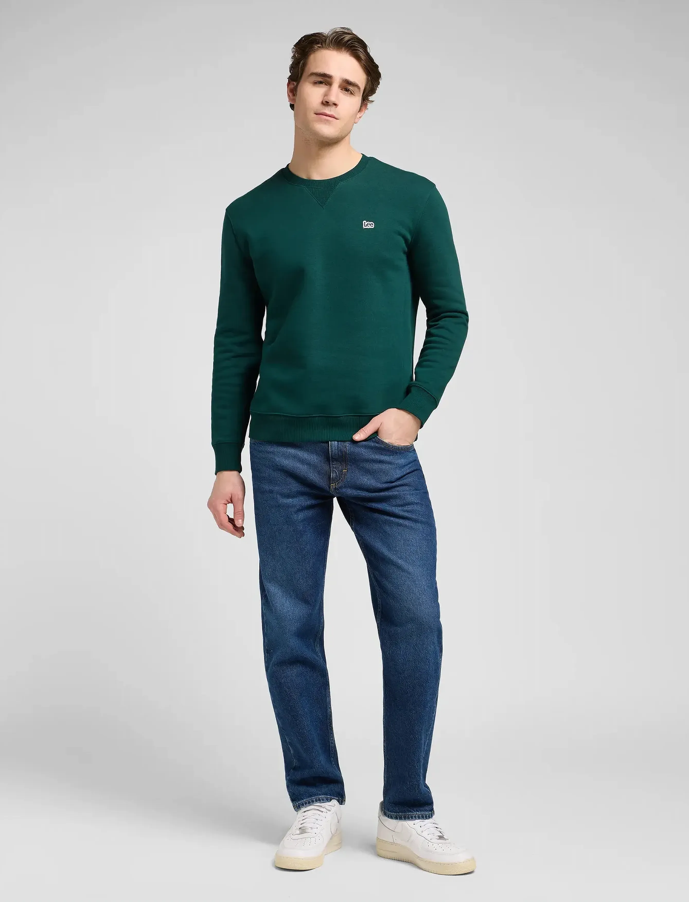 Lee Jeans - PATCH CREW SWS - sweatshirts - jade forest - 4