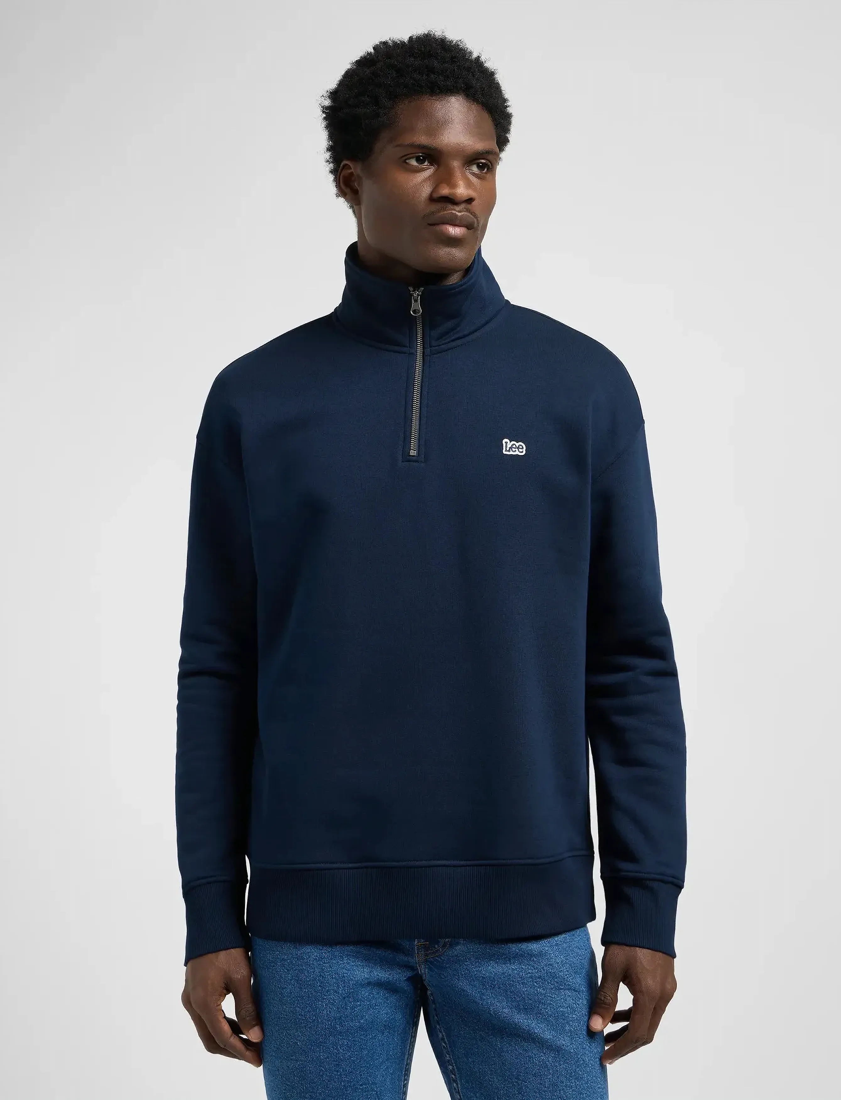 Lee Jeans HALF ZIP SWS - Sweatshirts - RIVET NAVY / navy