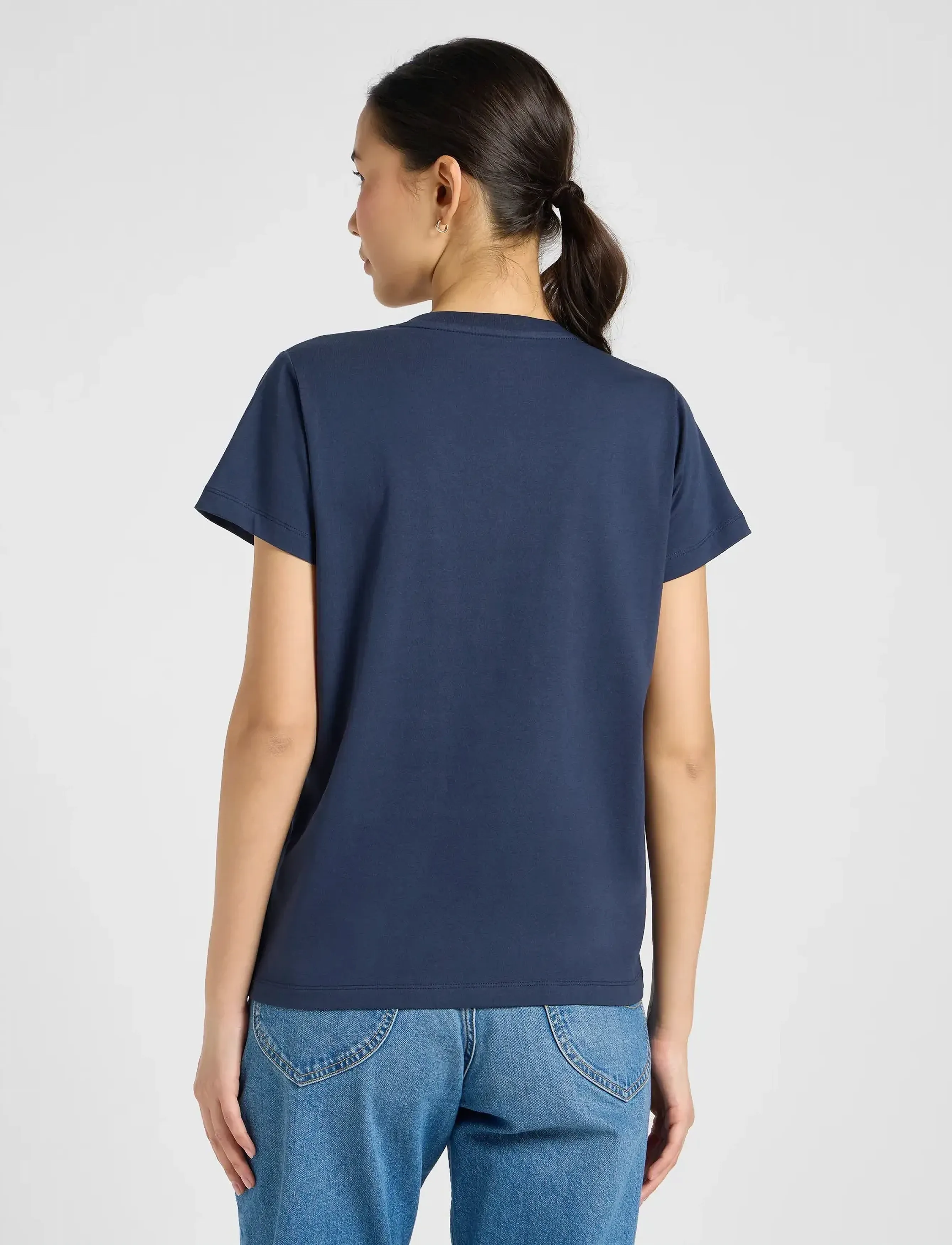 Lee Jeans - V NECK TEE - laveste priser - mood indigo - 3