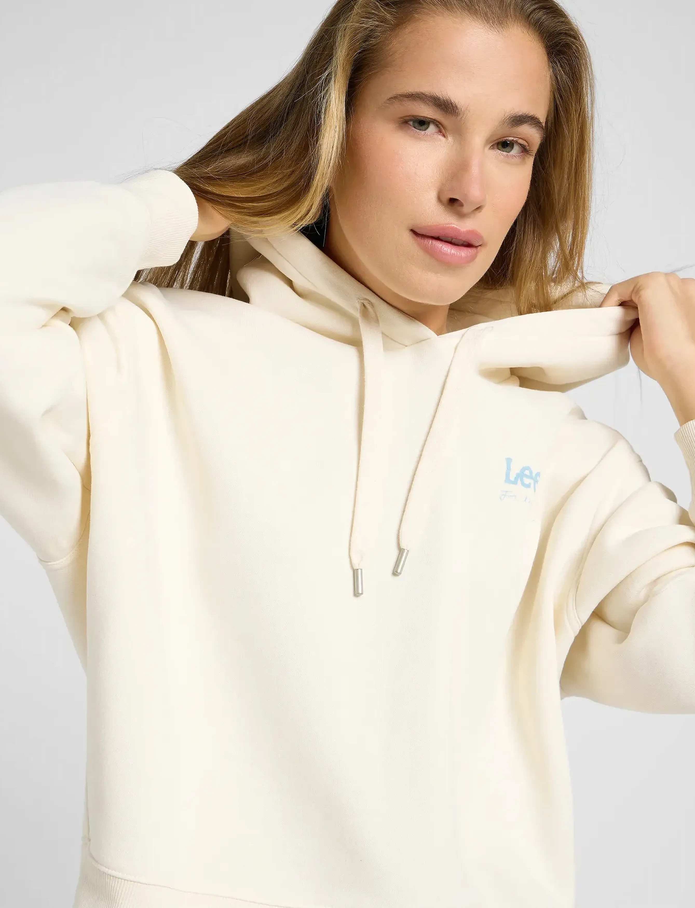 Lee Jeans - LOGO HOODIE - ecru - 5