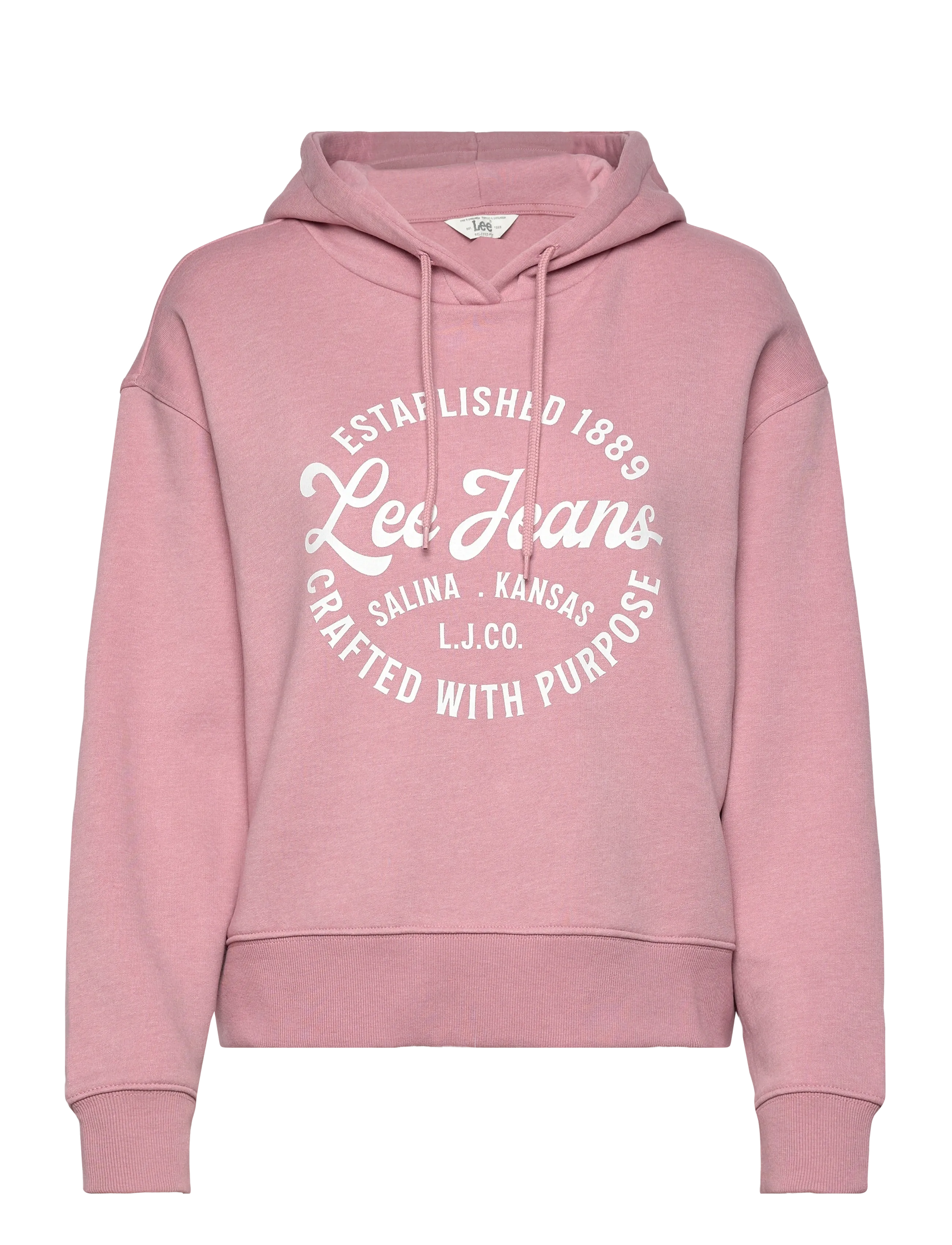 Lee Jeans LOGO HOODIE - Dressipluusid ja kapuutsiga dressipluusid - PRETTY PLUM / pink/rose