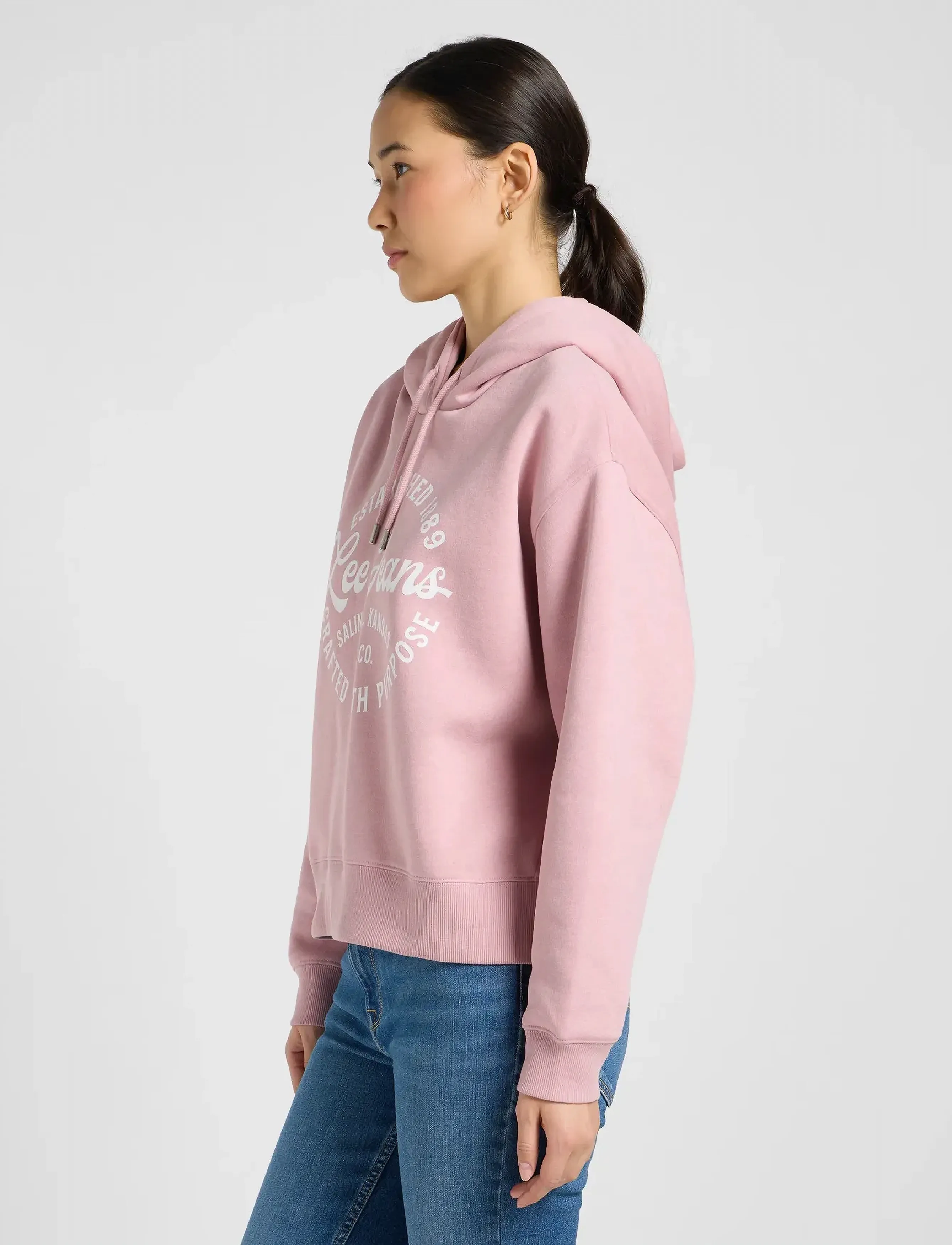 Lee Jeans - LOGO HOODIE - hættetrøjer - pretty plum - 5