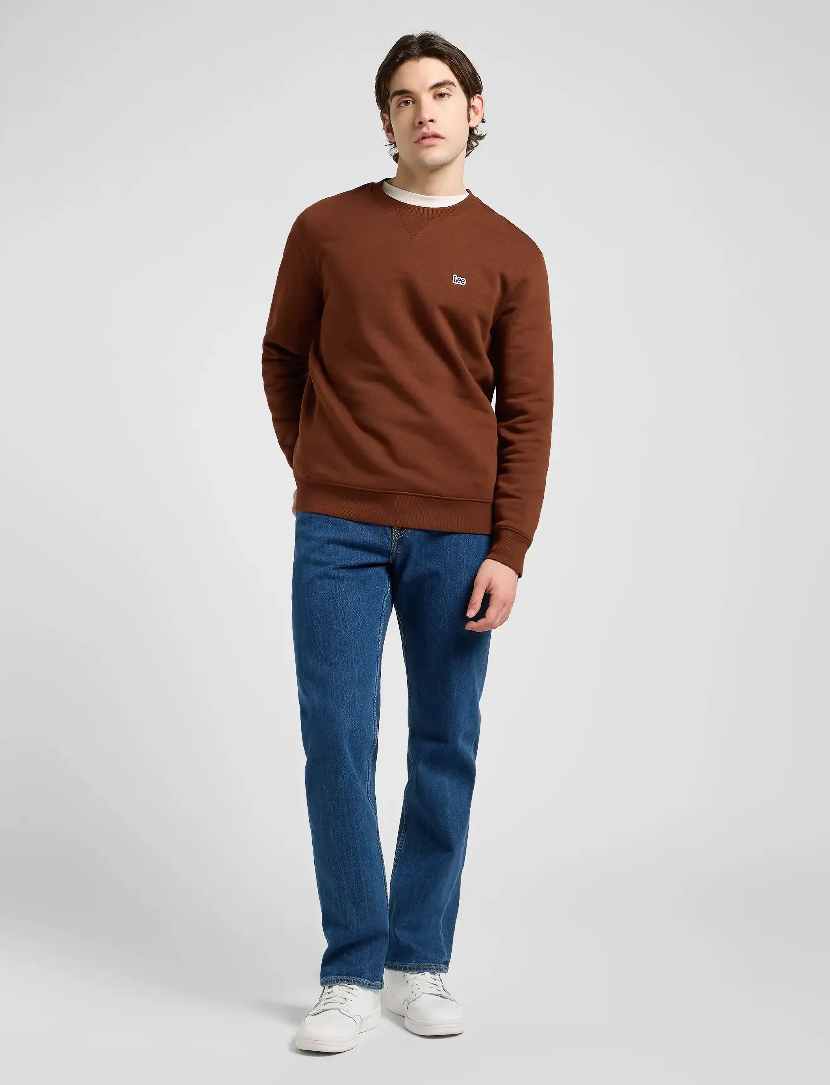 Lee Jeans - PATCH CREW SWS - sweatshirts & hoodies - luxe brown - 4