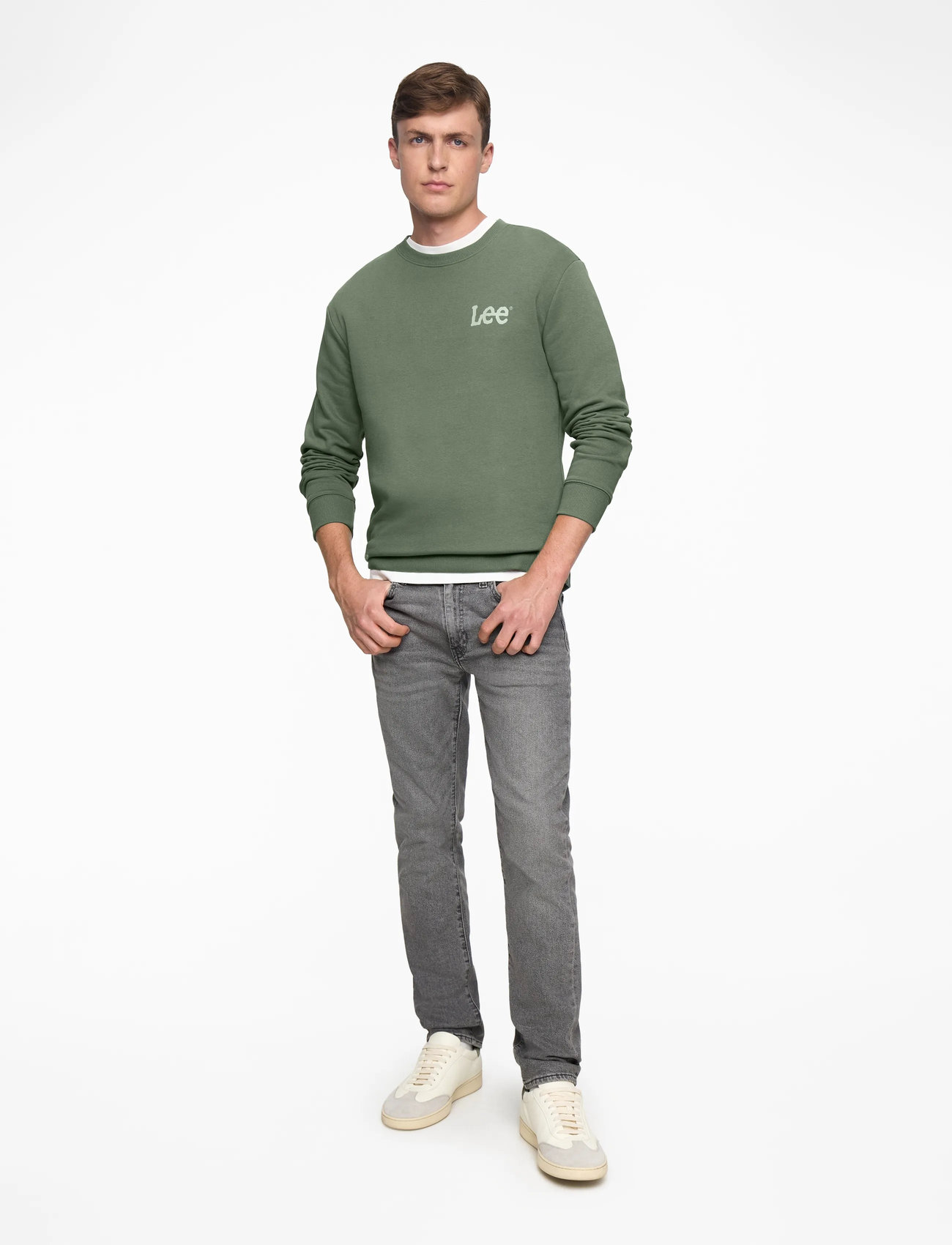Lee Jeans - WOBBLY LEE SWS - sweatshirts - olive stone - 2