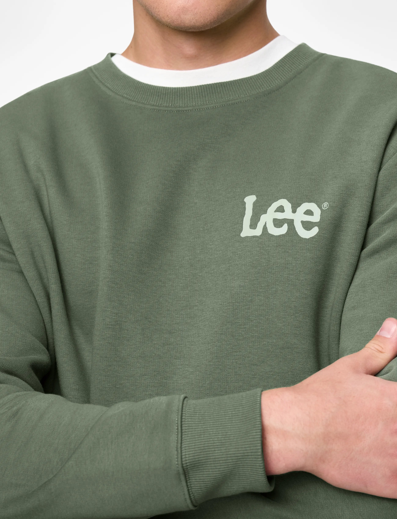 Lee Jeans - WOBBLY LEE SWS - sweatshirts - olive stone - 5