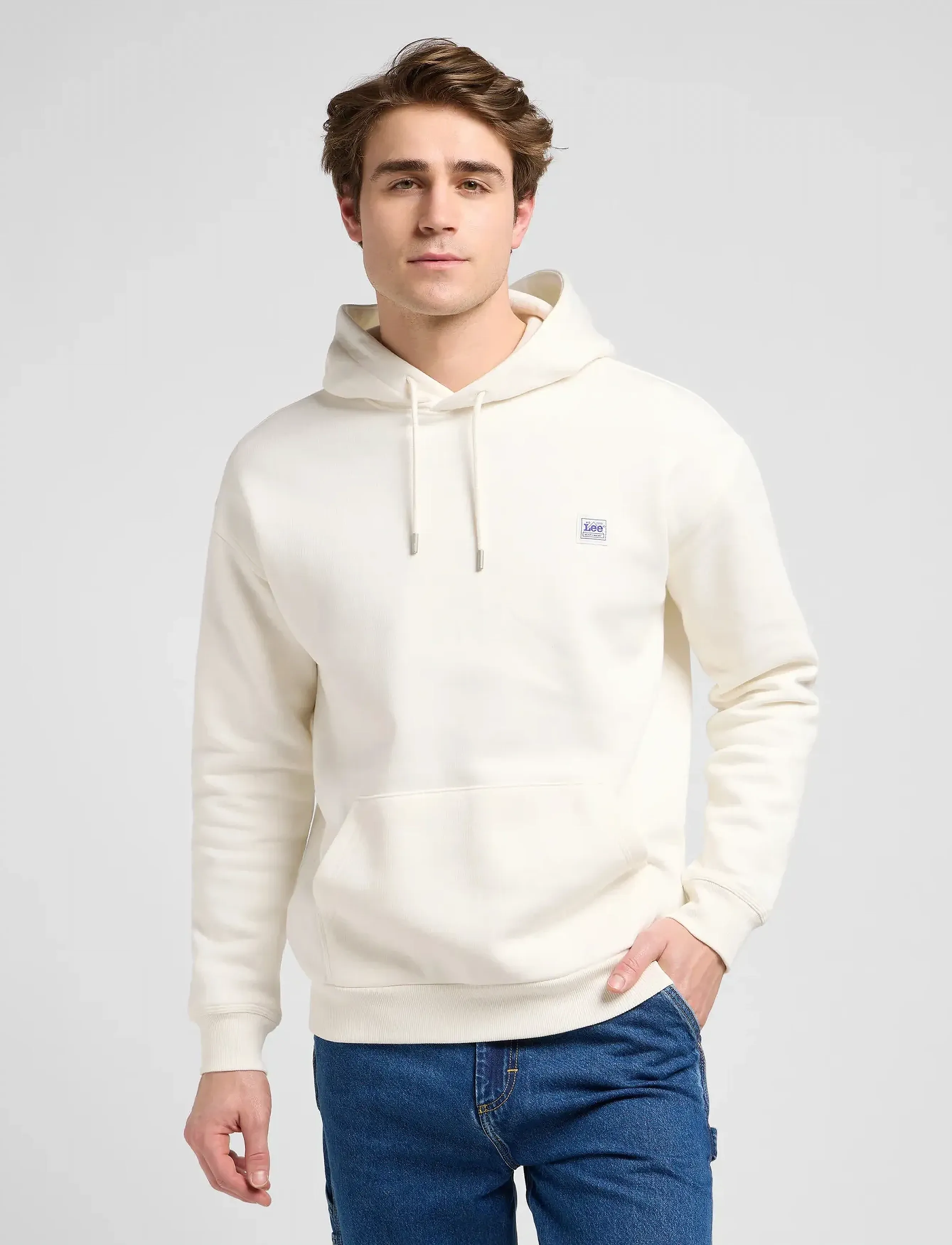 Lee Jeans WW HOODIE - Kapuzenpullover - ECRU / white