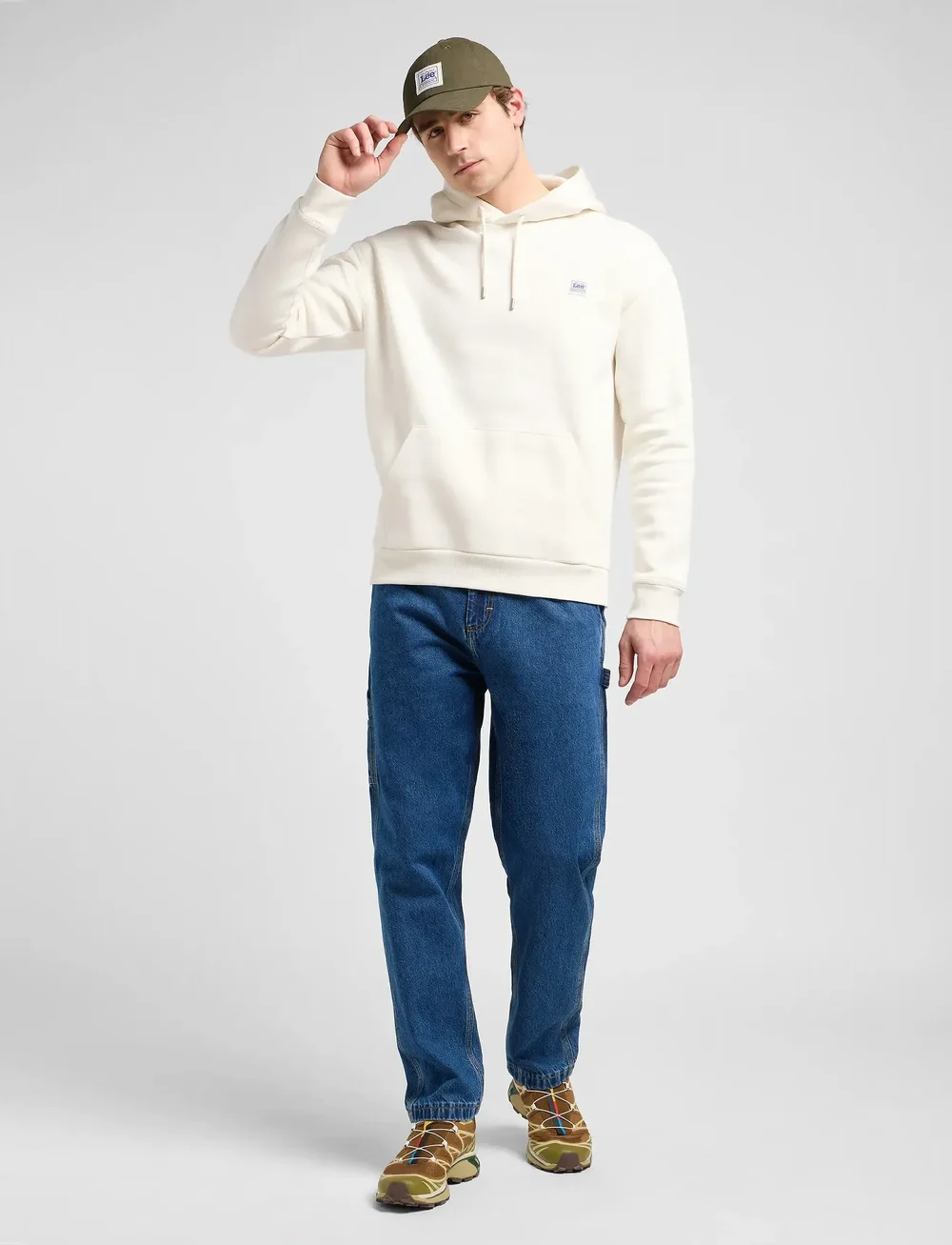 Lee Jeans - WW HOODIE - kapuutsiga dressipluusid - ecru - 4