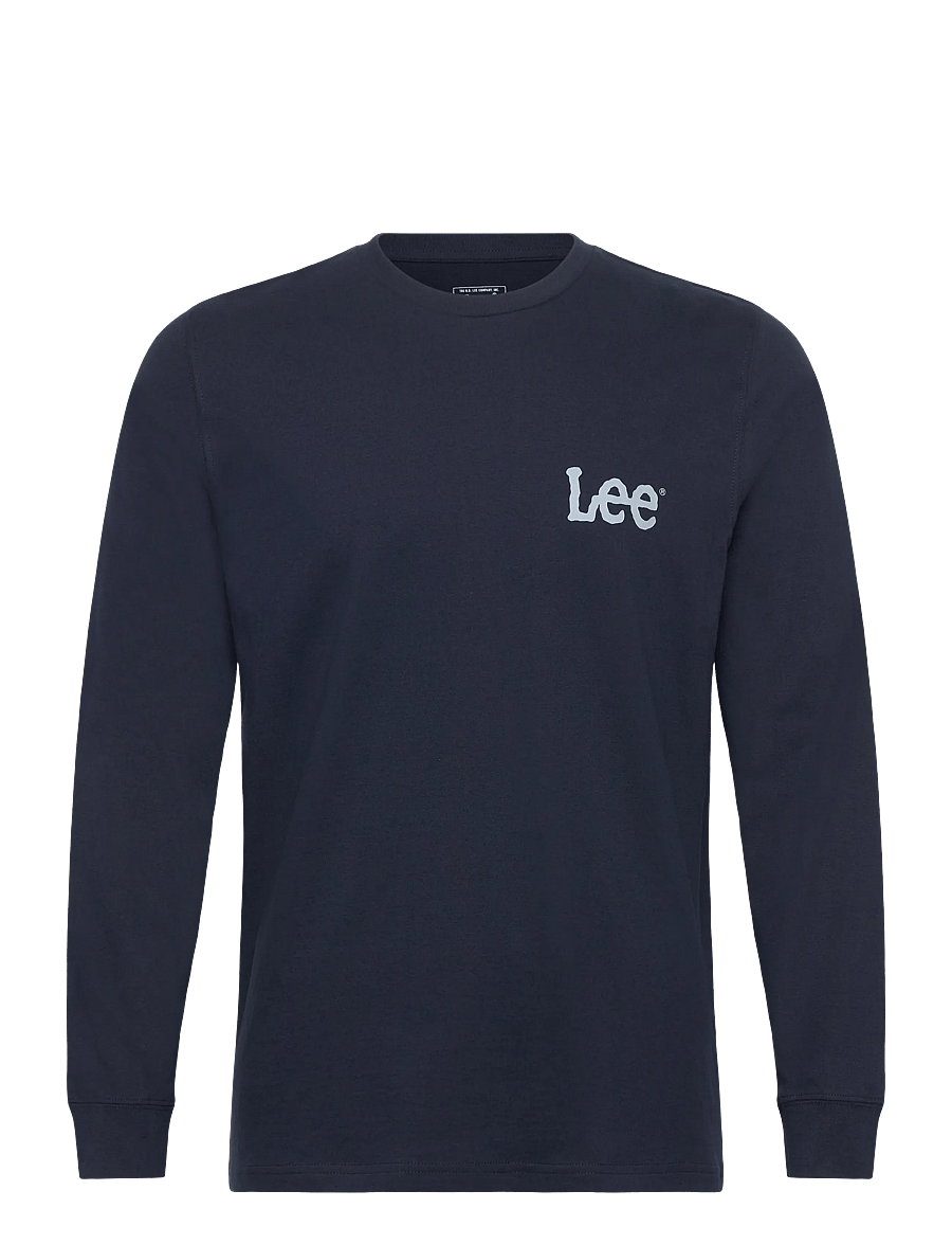 Lee Jeans - LS WOBBLY LEE TEE - langärmelige t-shirts - rivet navy - 1