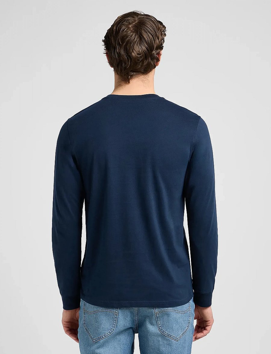 Lee Jeans - LS WOBBLY LEE TEE - langärmelige t-shirts - rivet navy - 3