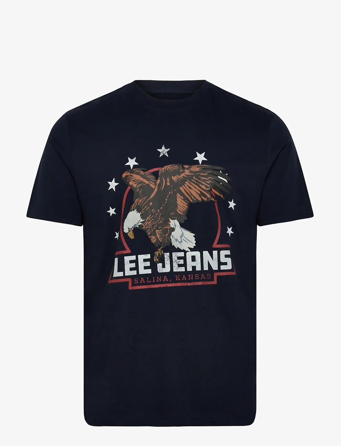 Lee Jeans - ESSENTIAL GRAPHIC TEE - efterårstøj - rivet navy - 1