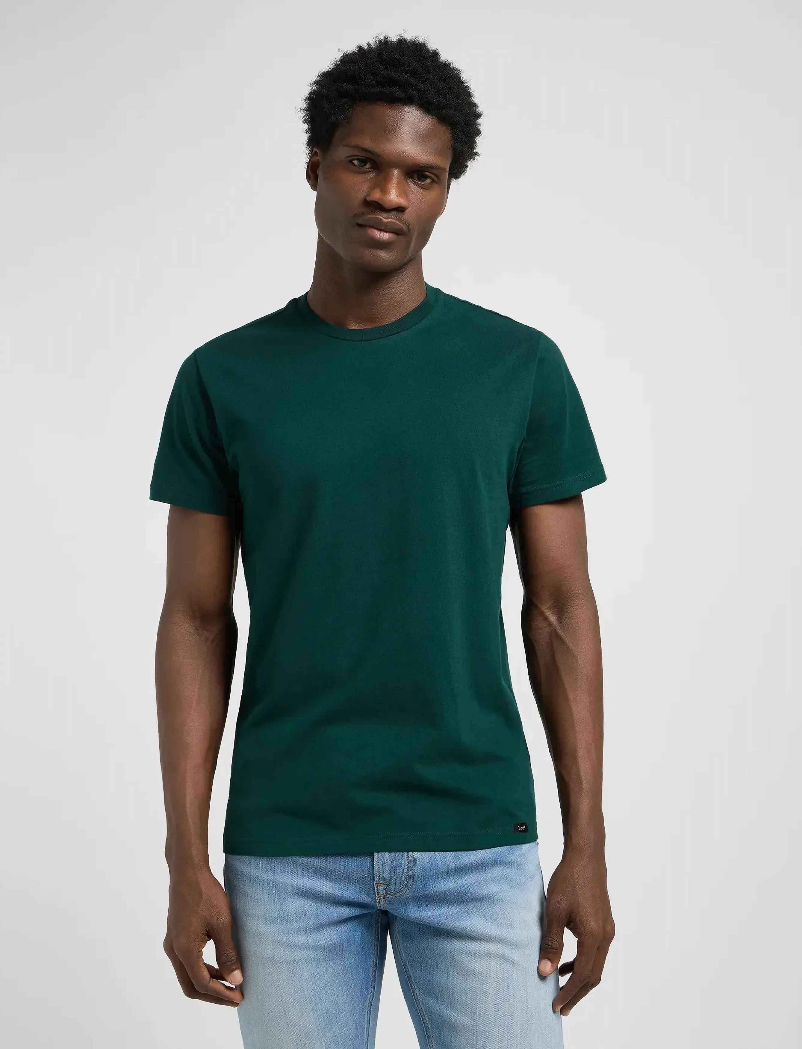 Lee Jeans Twin Pack Crew, XXL, T-shirts, Mehrfarbig/gemustert - Short-sleeved, Männerswear