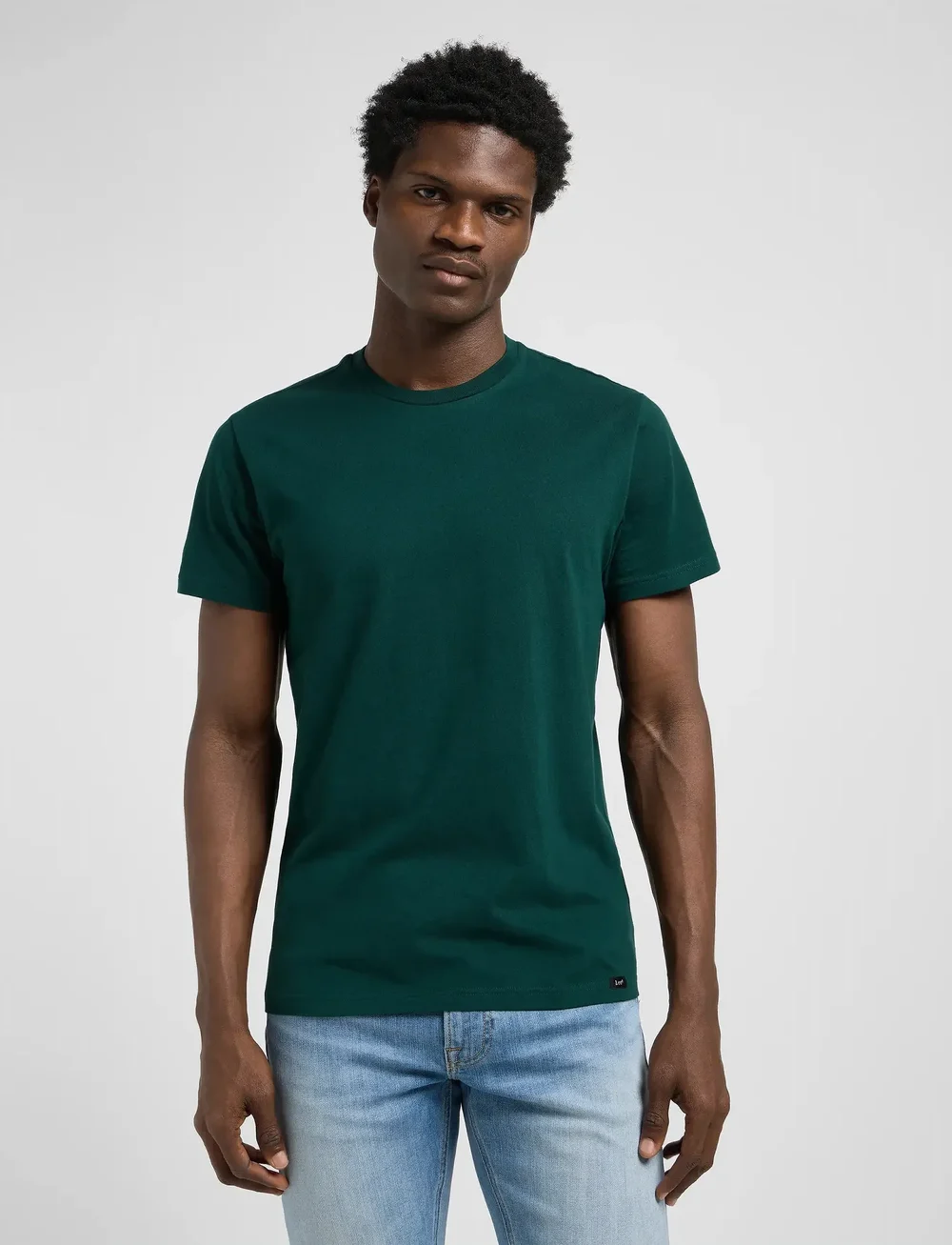 Lee Jeans - TWIN PACK CREW - kurzärmelig - jade forest mood indigo - 0