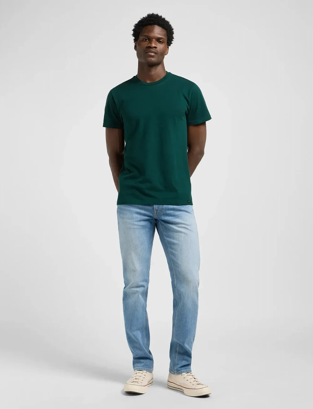 Lee Jeans - TWIN PACK CREW - kurzärmelig - jade forest mood indigo - 3