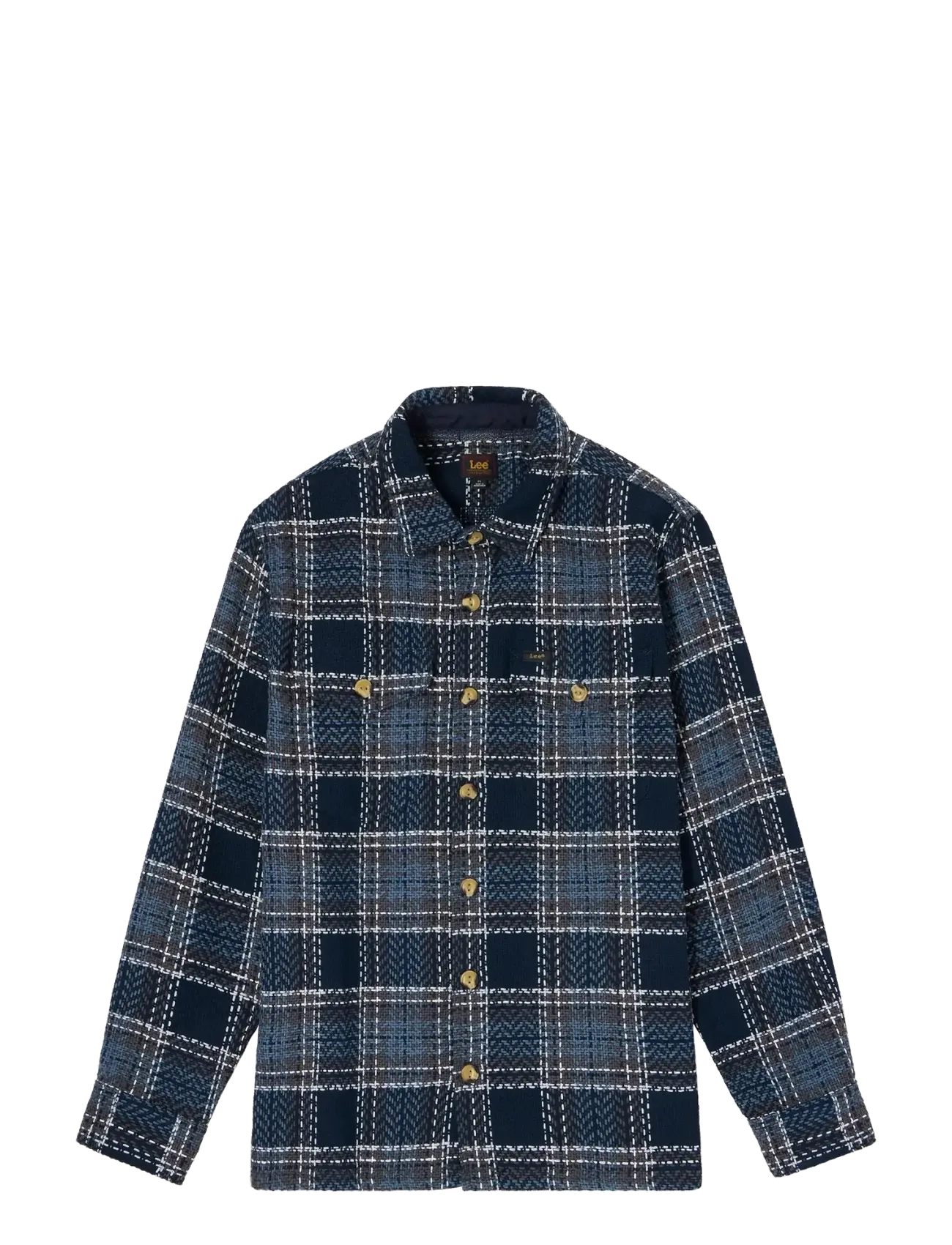 Lee Jeans TEXTURED 2PKT SHIRT - Skjorter - MOOD INDIGO GREY PLAID / grey