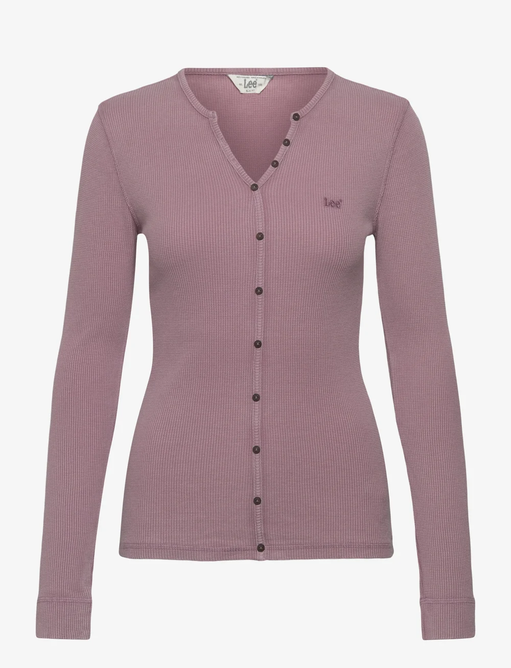 Lee Jeans - WASHED WAFFLE HENLEY - langærmede skjorter - plumberry - 1