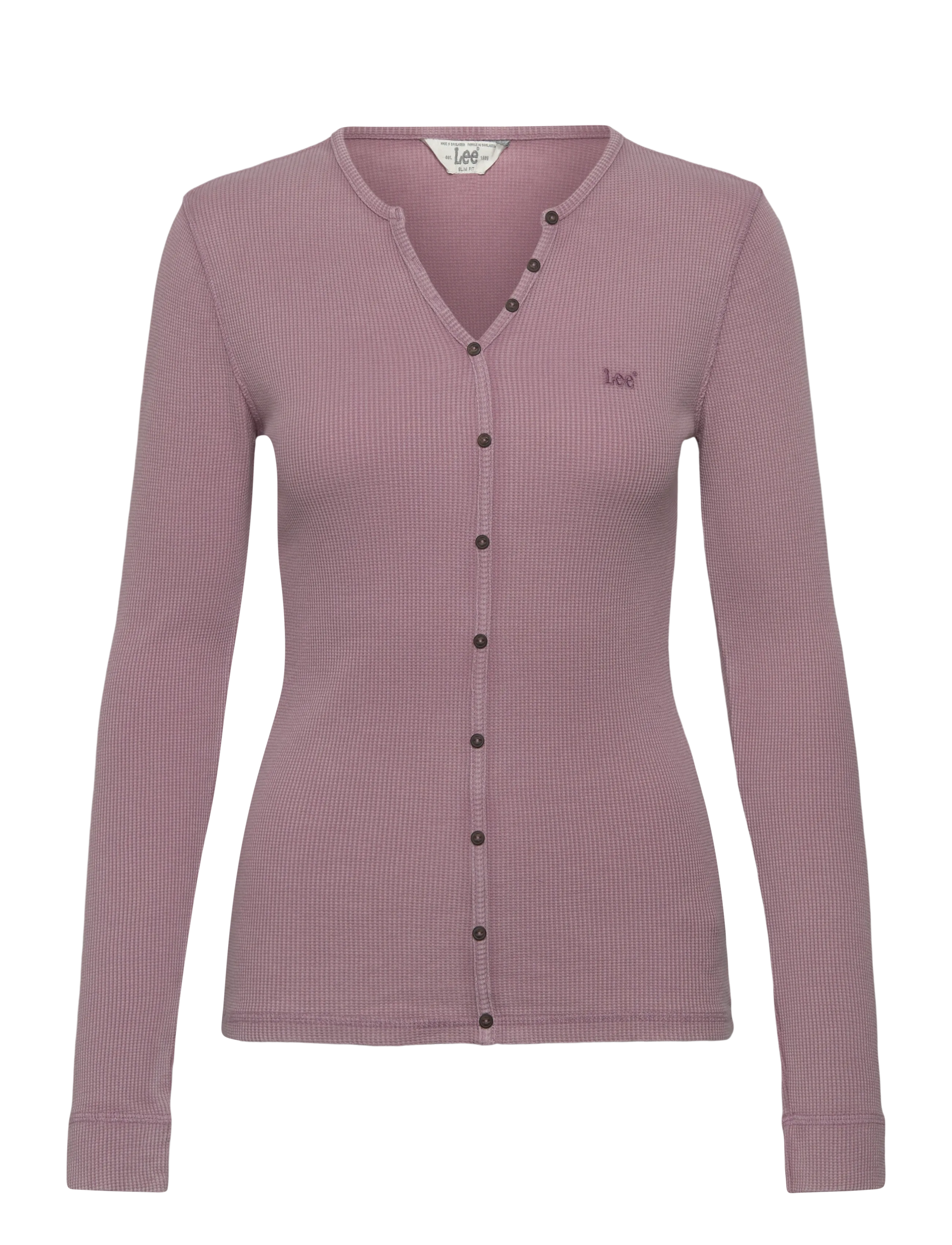 Lee Jeans - WASHED WAFFLE HENLEY - plumberry - 1
