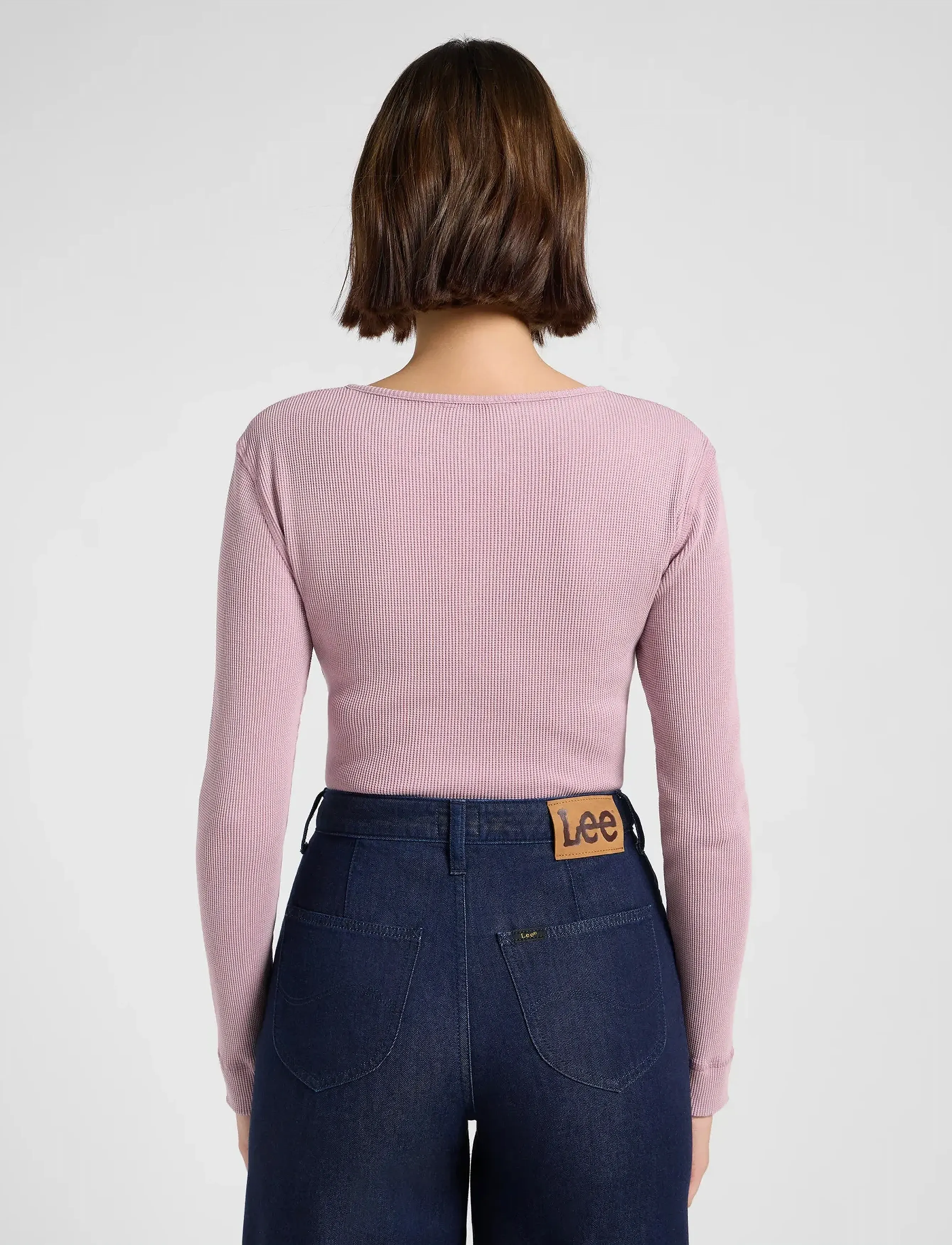 Lee Jeans - WASHED WAFFLE HENLEY - plumberry - 3