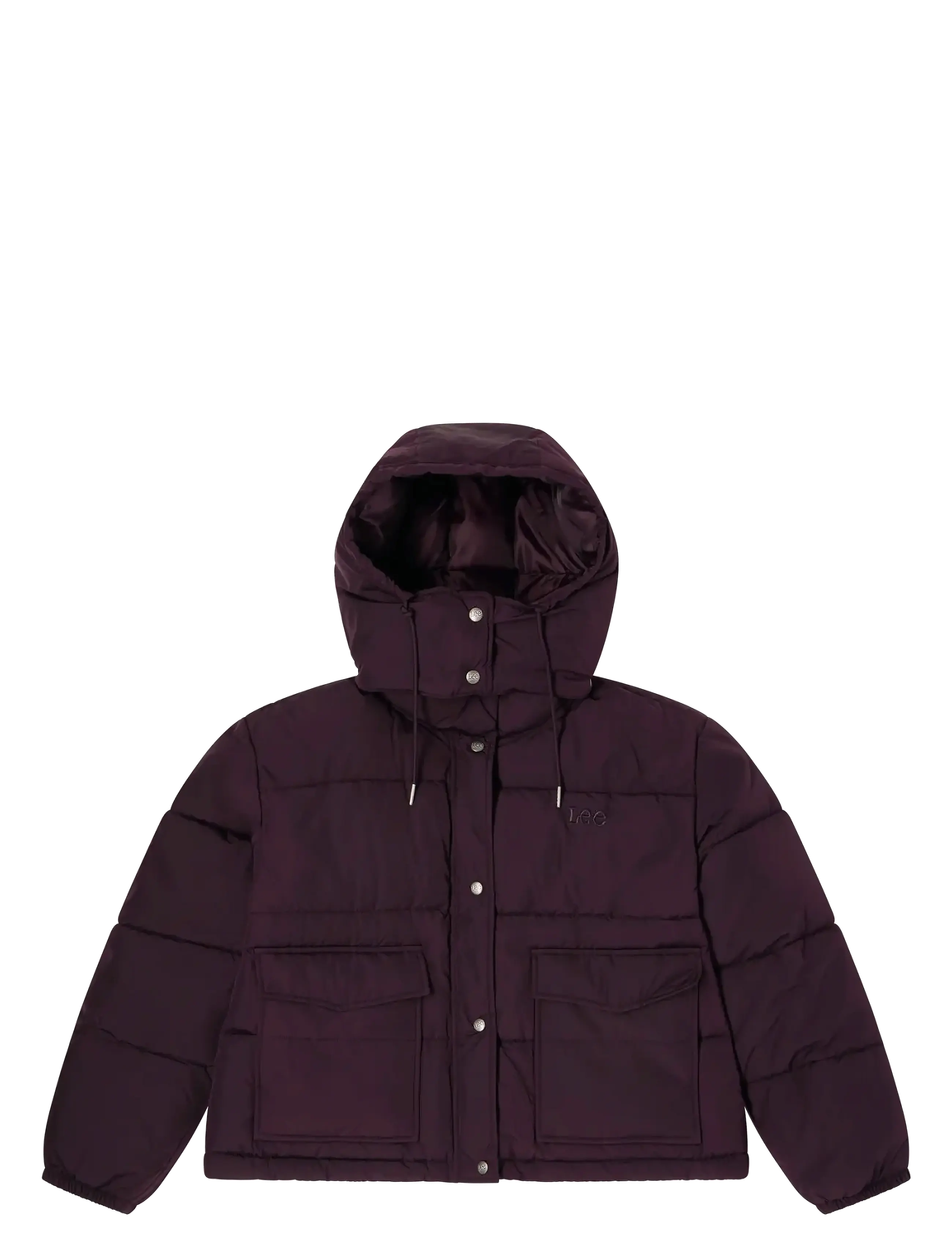 Lee Jeans SHORT PUFFER WITH HOOD - Lee Jeans - DEEP WINE / burgundy