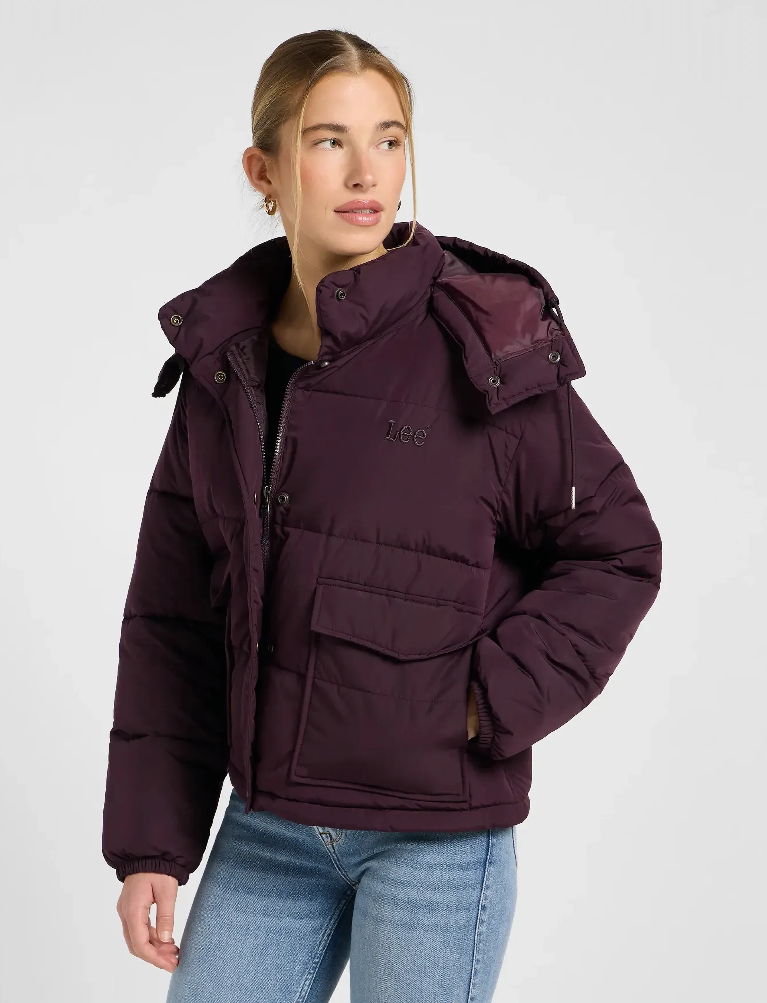 Short Puffer With Hood 4
