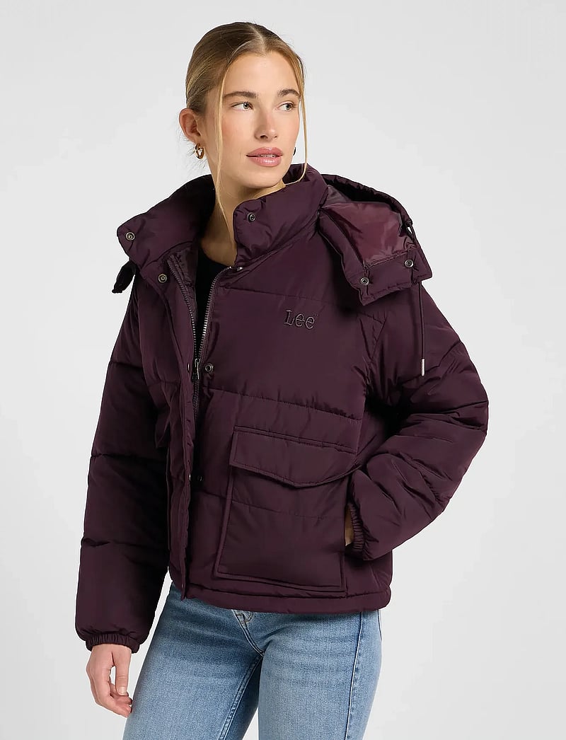 Lee Jeans Short Puffer With Hood Buy Down- padded