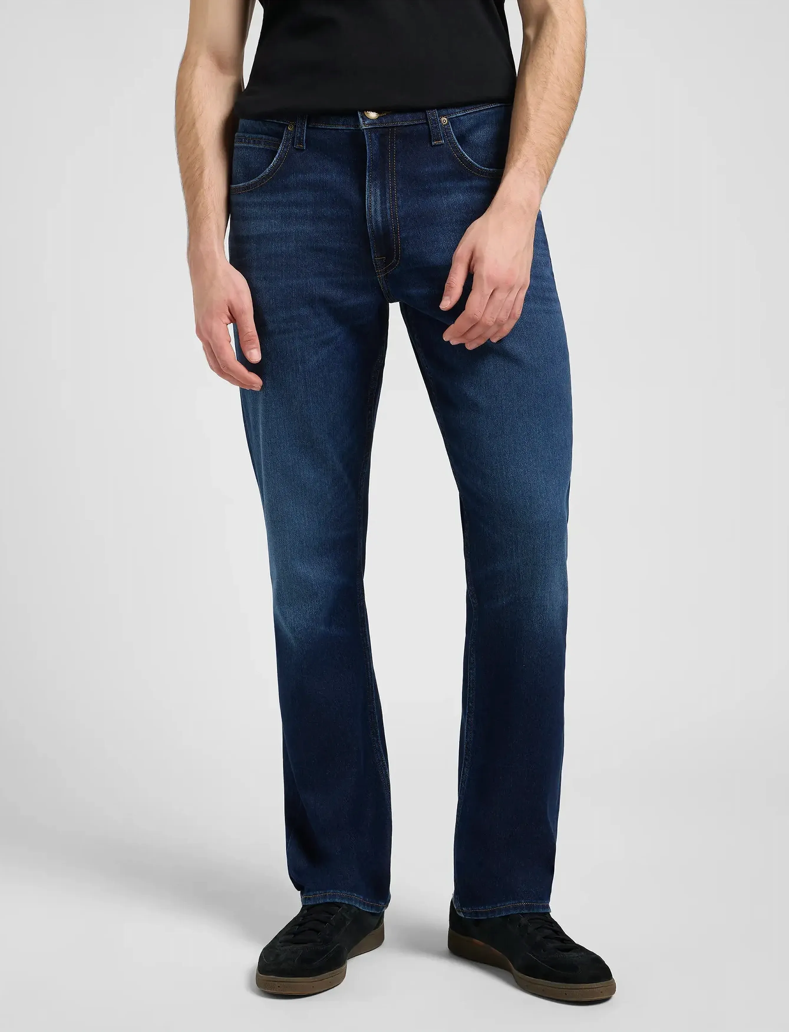 Lee Jeans Brooklyn Straight, 33 x 30, Navy, Jeans > Almindelige, Herre