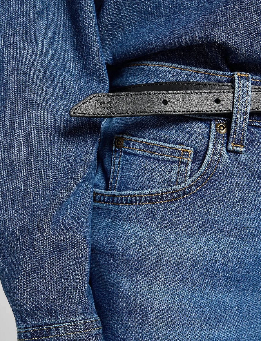 Lee Jeans - LOOP BELT - nahkrihmad - black - 3