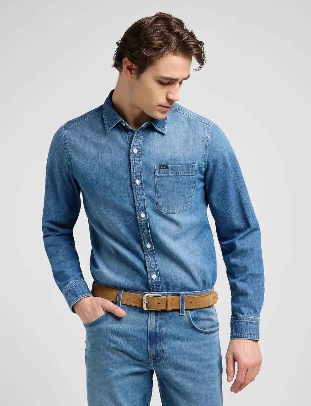 Lee Jeans - SUEDE BELT - klassiska skärp - khaki - 3