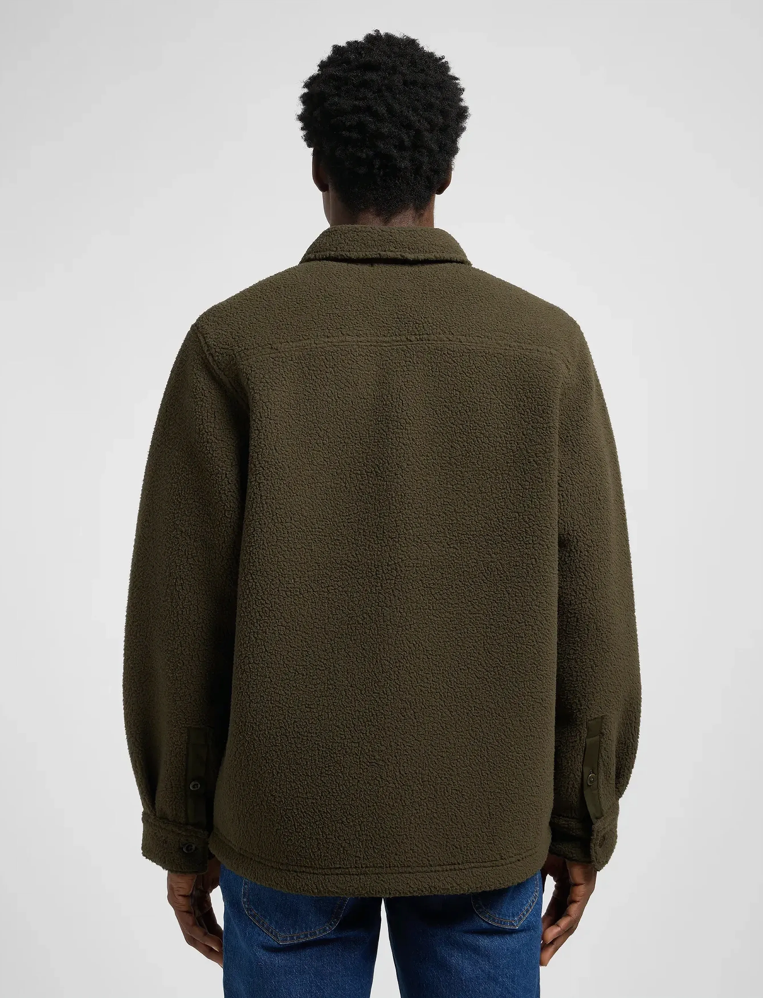 Lee Jeans - MIXED SHERPA OVERSHIRT - mænd - olive night - 2