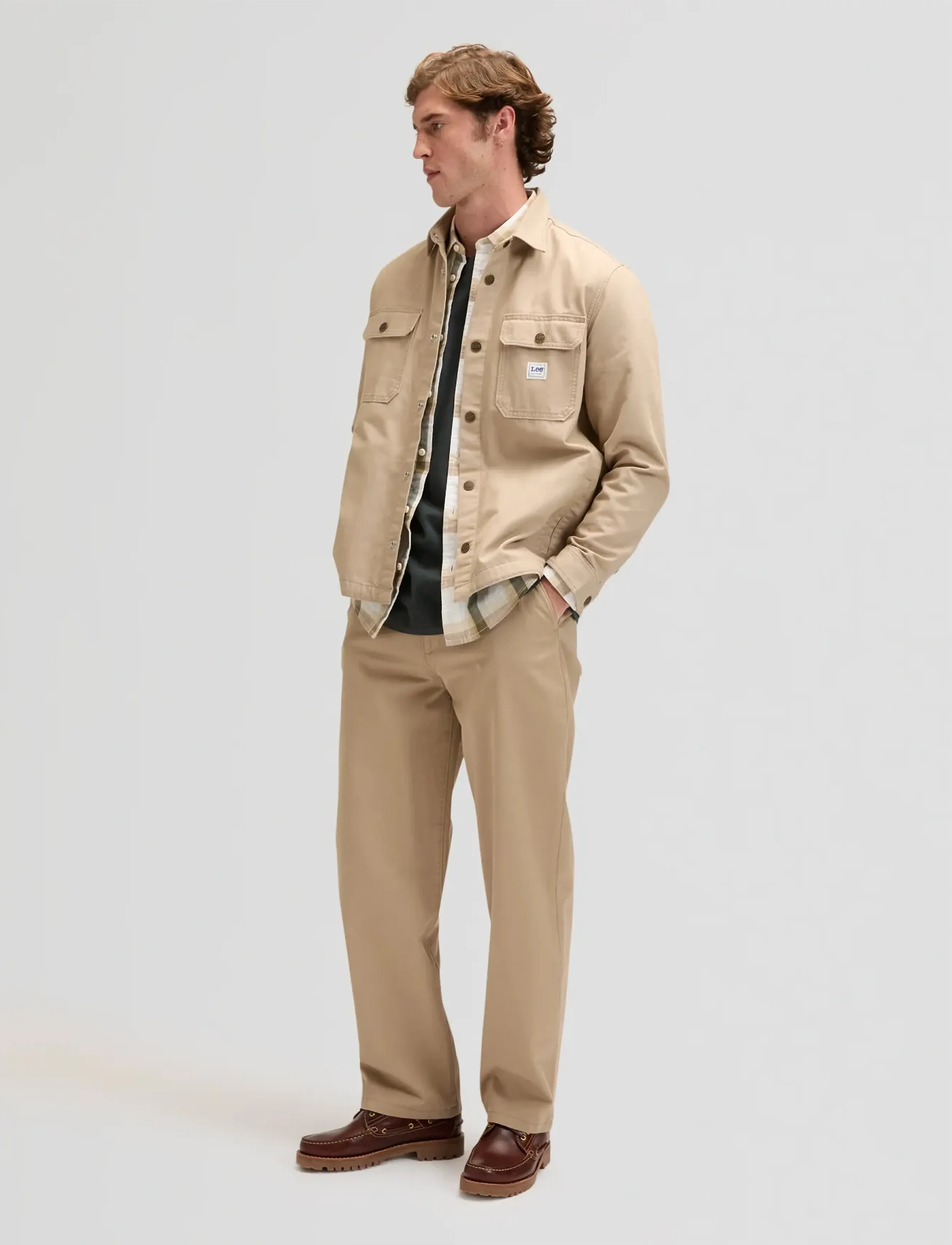 Lee Jeans - LOOSE WORKWEAR CHINO - chinos - perfect khaki - 4
