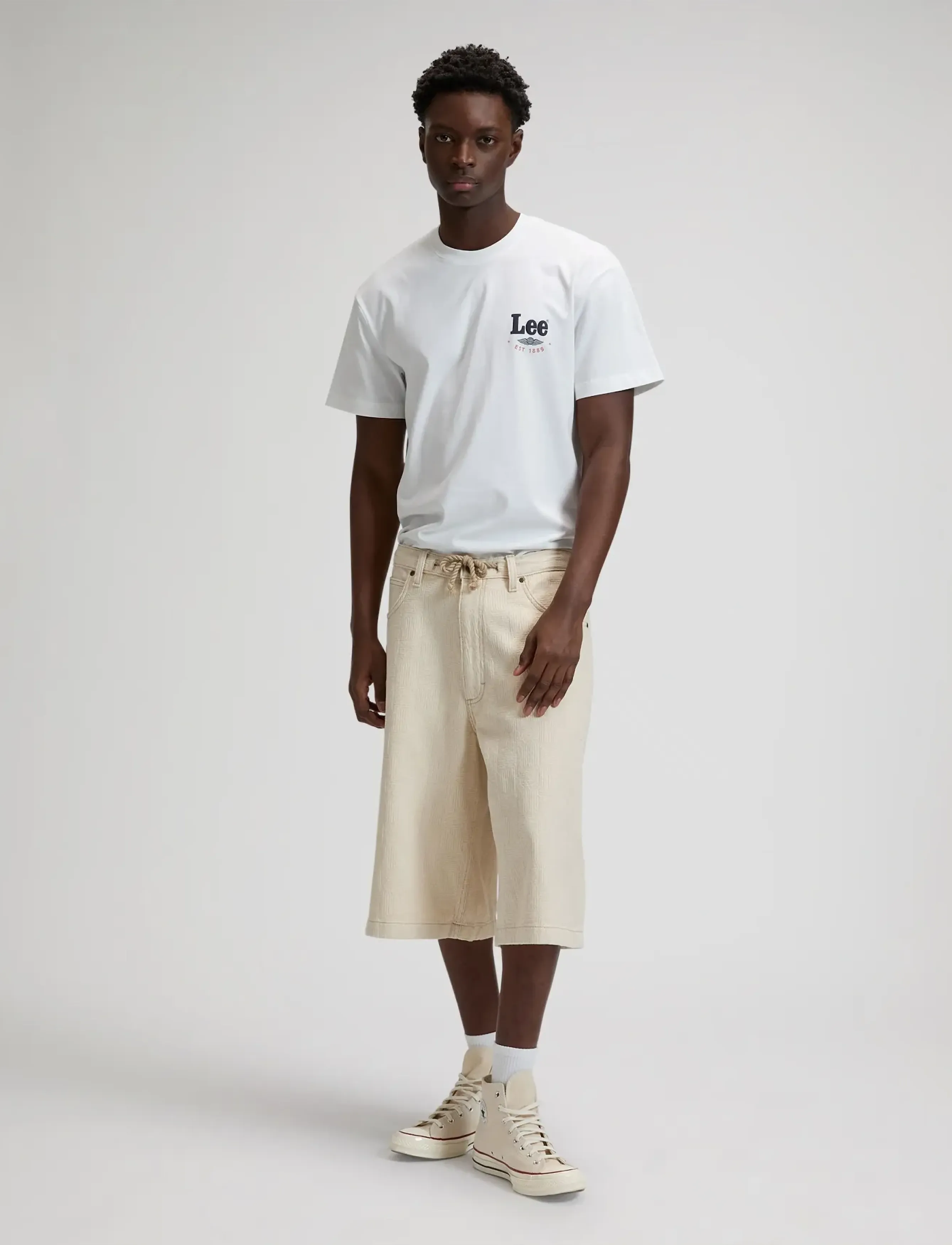 Lee Jeans - JORT WITH DRAWSTRING - män - natural greige - 3