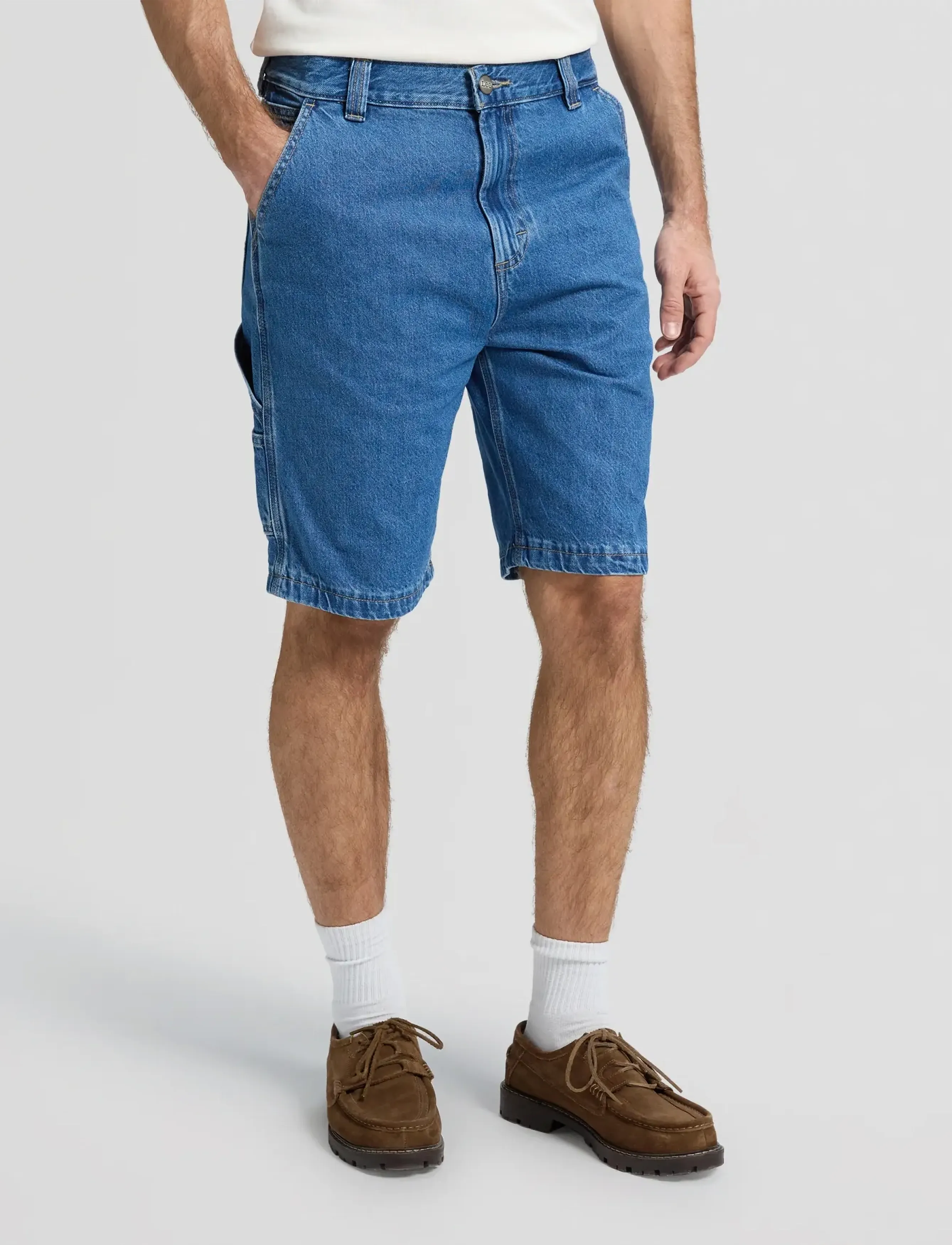 Lee Jeans Carpenter Short, 34 x 00, Blue, Shorts > Denim Shorts, Herre
