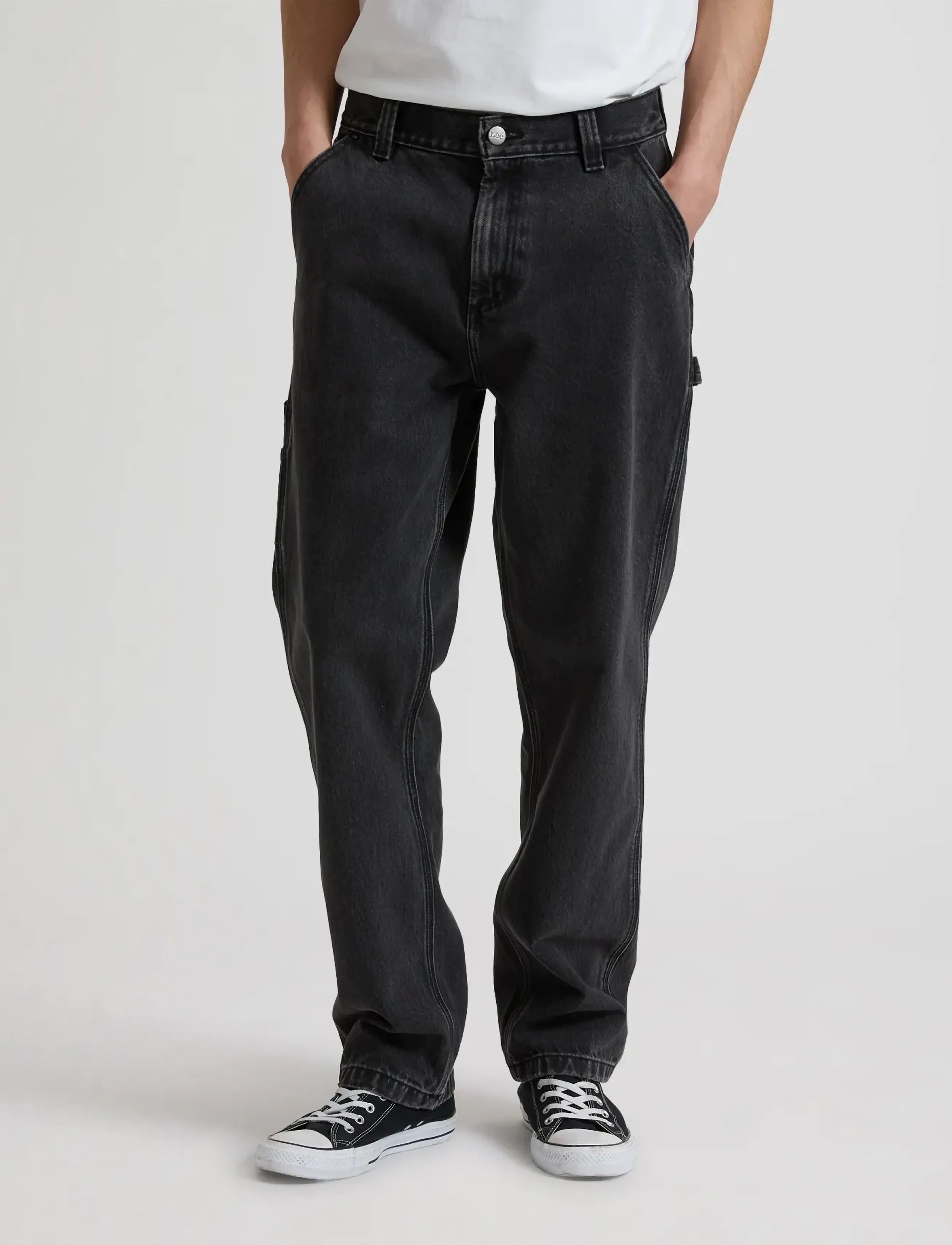 Lee Jeans WORKWEAR CARPENTER - Loose jeans - REKINDLE / grey