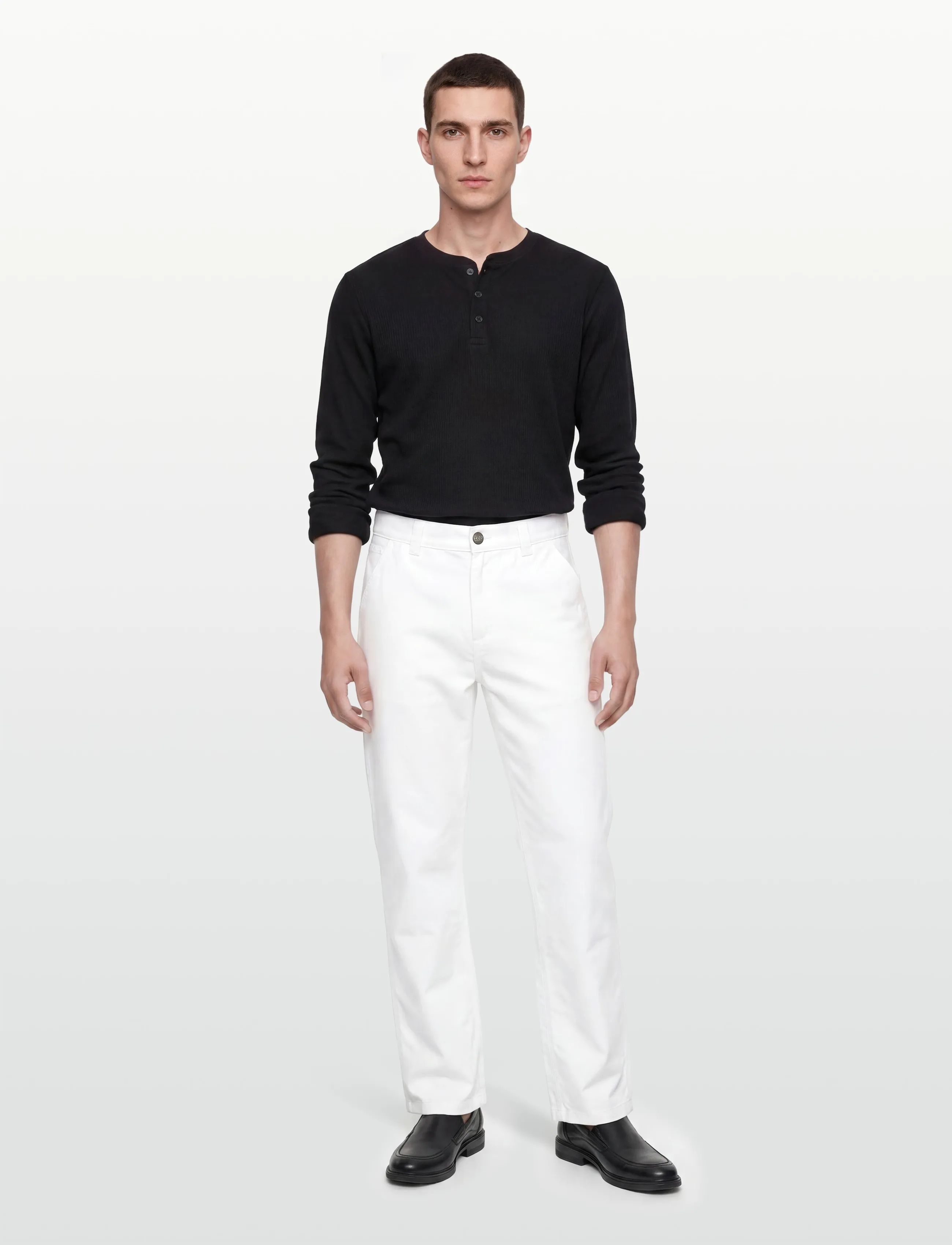 Lee Jeans WORKWEAR CARPENTER - Trousers - BRIGHT WHITE / white
