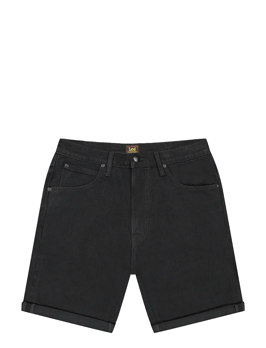 Lee Jeans - 5 POCKET SHORT - krótkie spodenki - clean black - 1