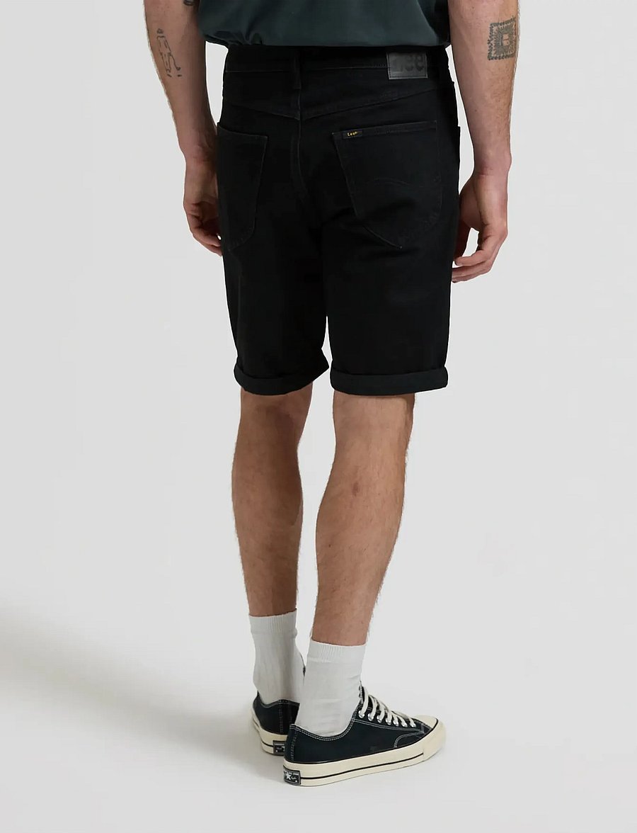 Lee Jeans - 5 POCKET SHORT - krótkie spodenki - clean black - 2